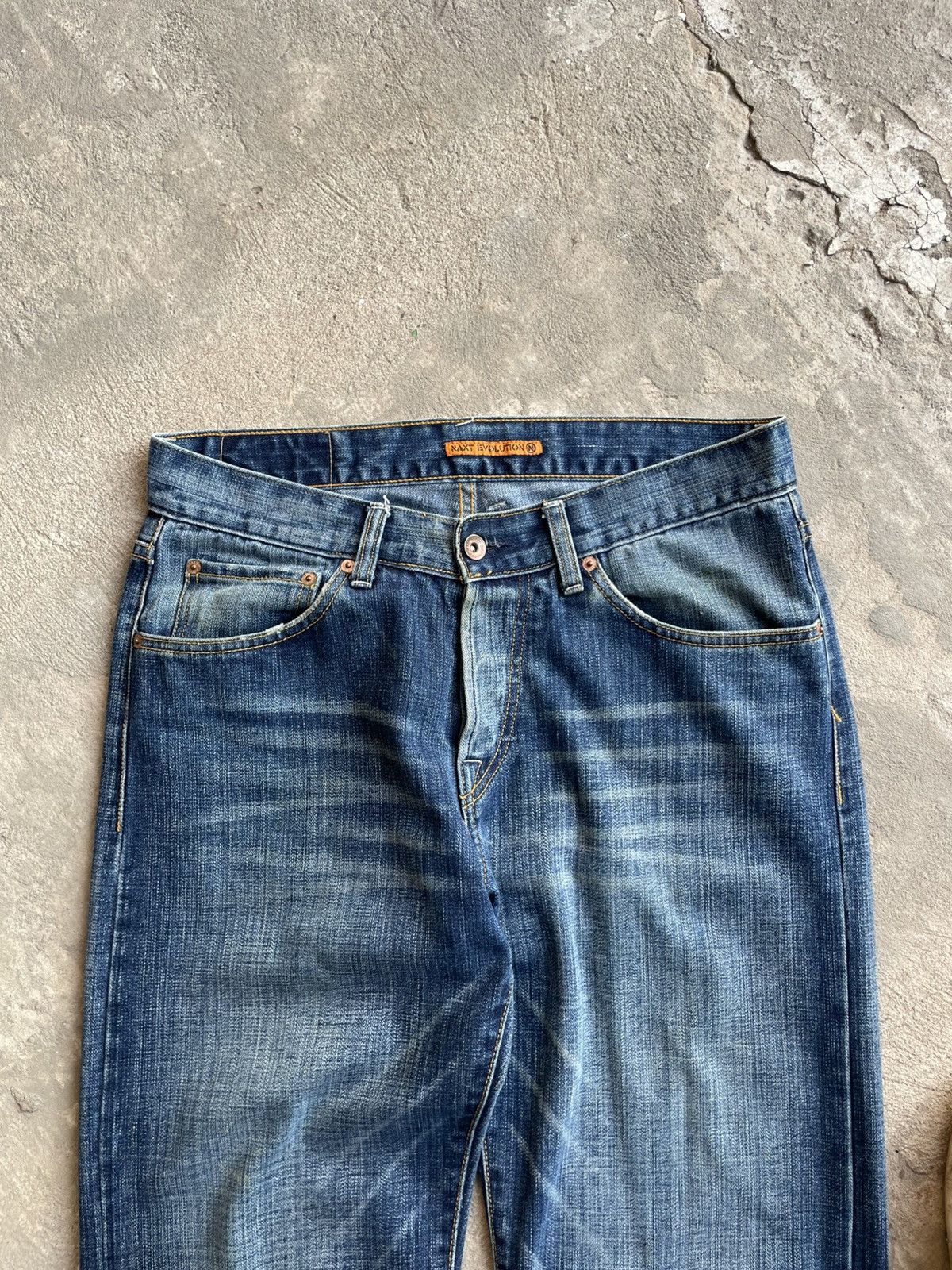 Japanese Brand Vintage Flared Jeans Faded Mud Washed Y2K Avant Garde Baggy Size US 32 / EU 48 - 4 Thumbnail