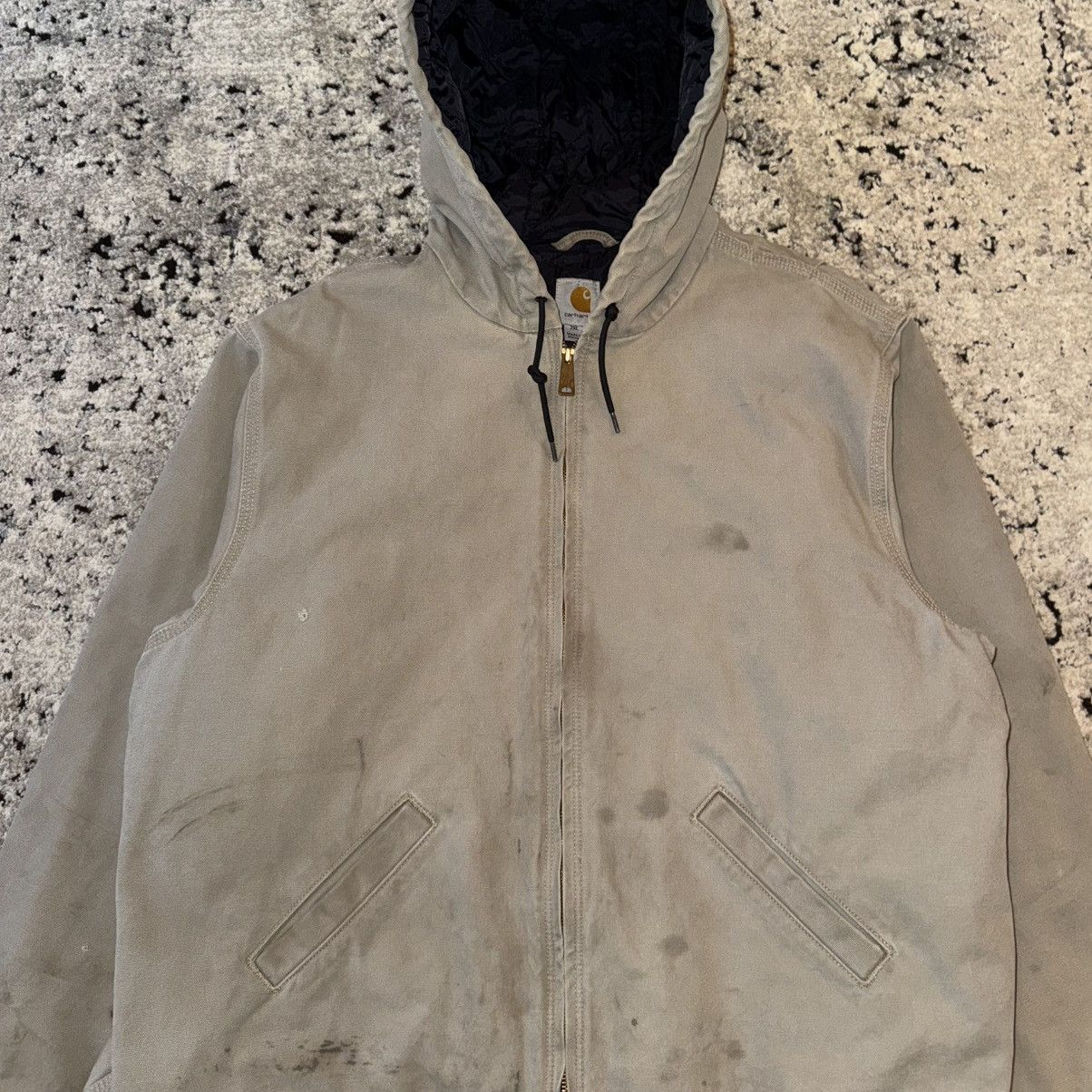 Carhartt × Vintage VINAGE CARHARTT HOODED DUCK CANVAS DISTRESSED WORK JACKET Size US XXL / EU 58 / 5 - 6 Thumbnail