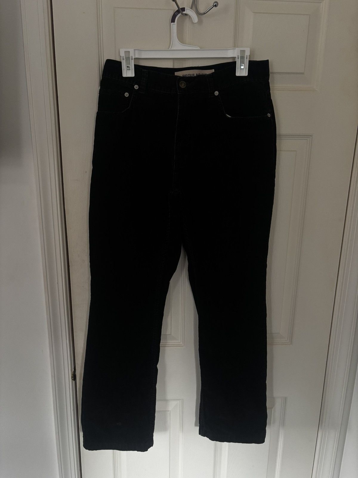 Topperz Topperz Straight Leg Black Courderoy Pants Size US 31 - 1 Thumbnail