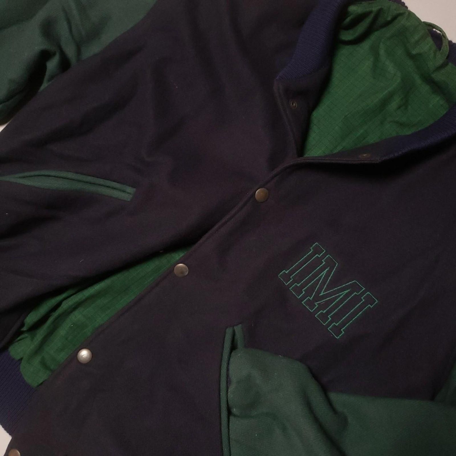 Vintage Vintage 90s Velour Varsity Jacket Liceo Italiano Mens Large Size US L / EU 52-54 / 3 - 5 Thumbnail