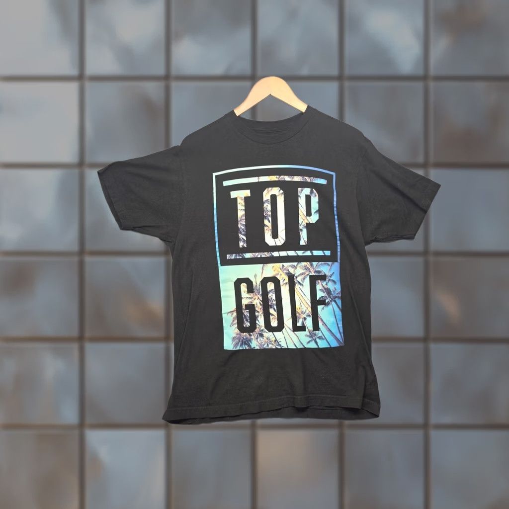 Vintage Top Golf T Shirt Mens Large Graphic Tropical Palm Trees Black L Regular Mens Size US L / EU 52-54 / 3 - 1 Thumbnail