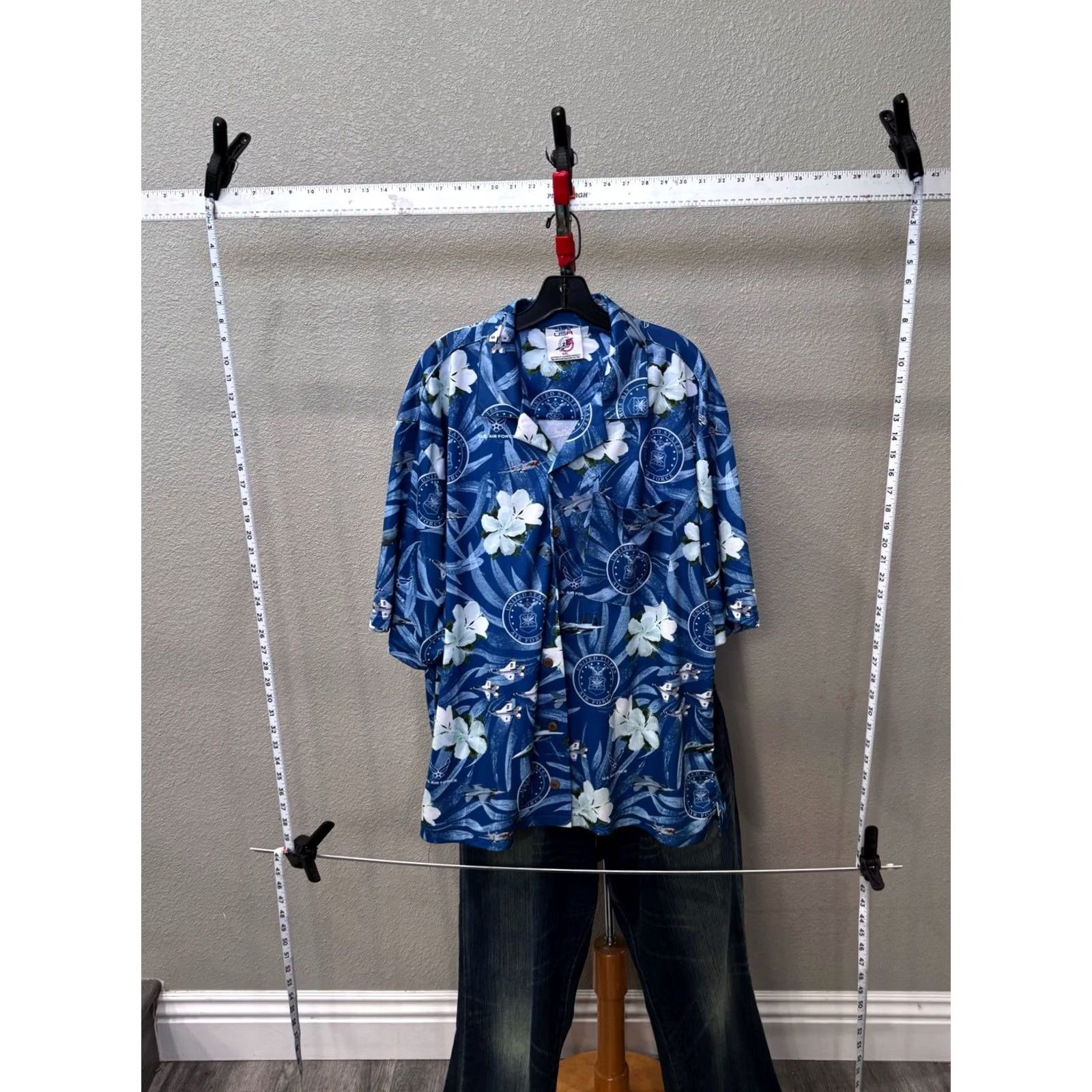 Vintage RARE United States Air Force Licensed Hawaiian SHORT SLEEVE BUTTON UP SHIRT XL Size US XL / EU 56 / 4 - 3 Thumbnail