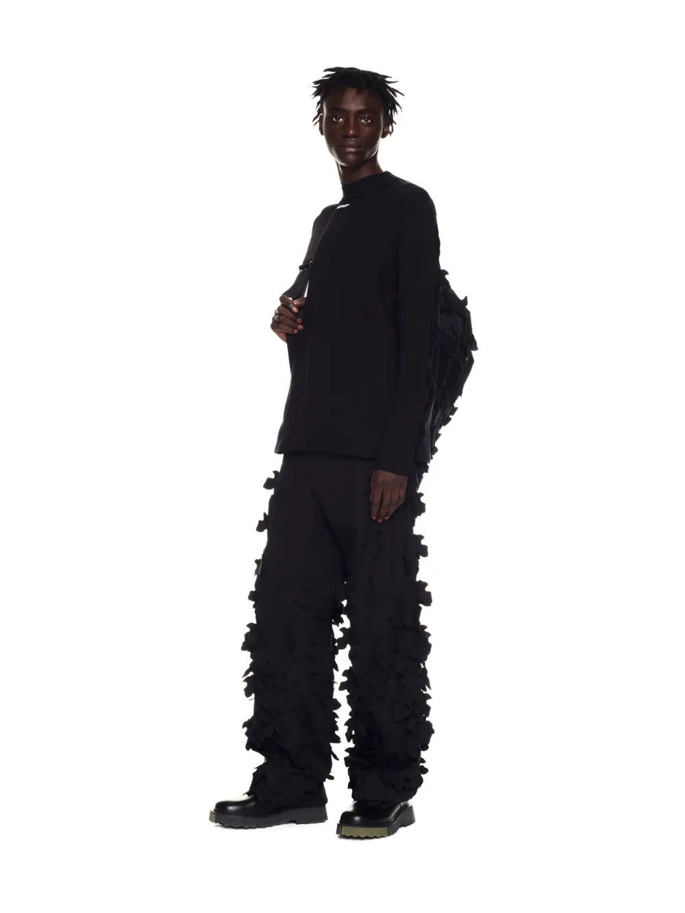 Off-White o1gr1nt0425 Long Sleeves T-Shirt in Black Size US S / EU 44-46 / 1 - 3 Thumbnail
