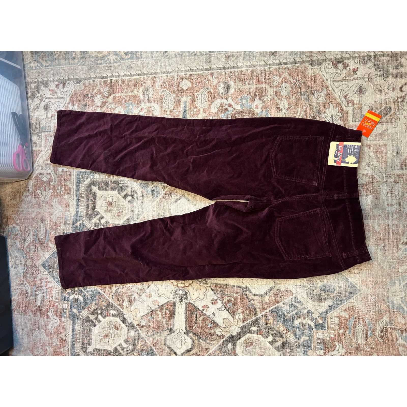All Blues Fashion Bug, L.A. Blue NWT Purple Corduroy Pants, Sz 10 Size 32" / US 10 / IT 46 - 6 Thumbnail
