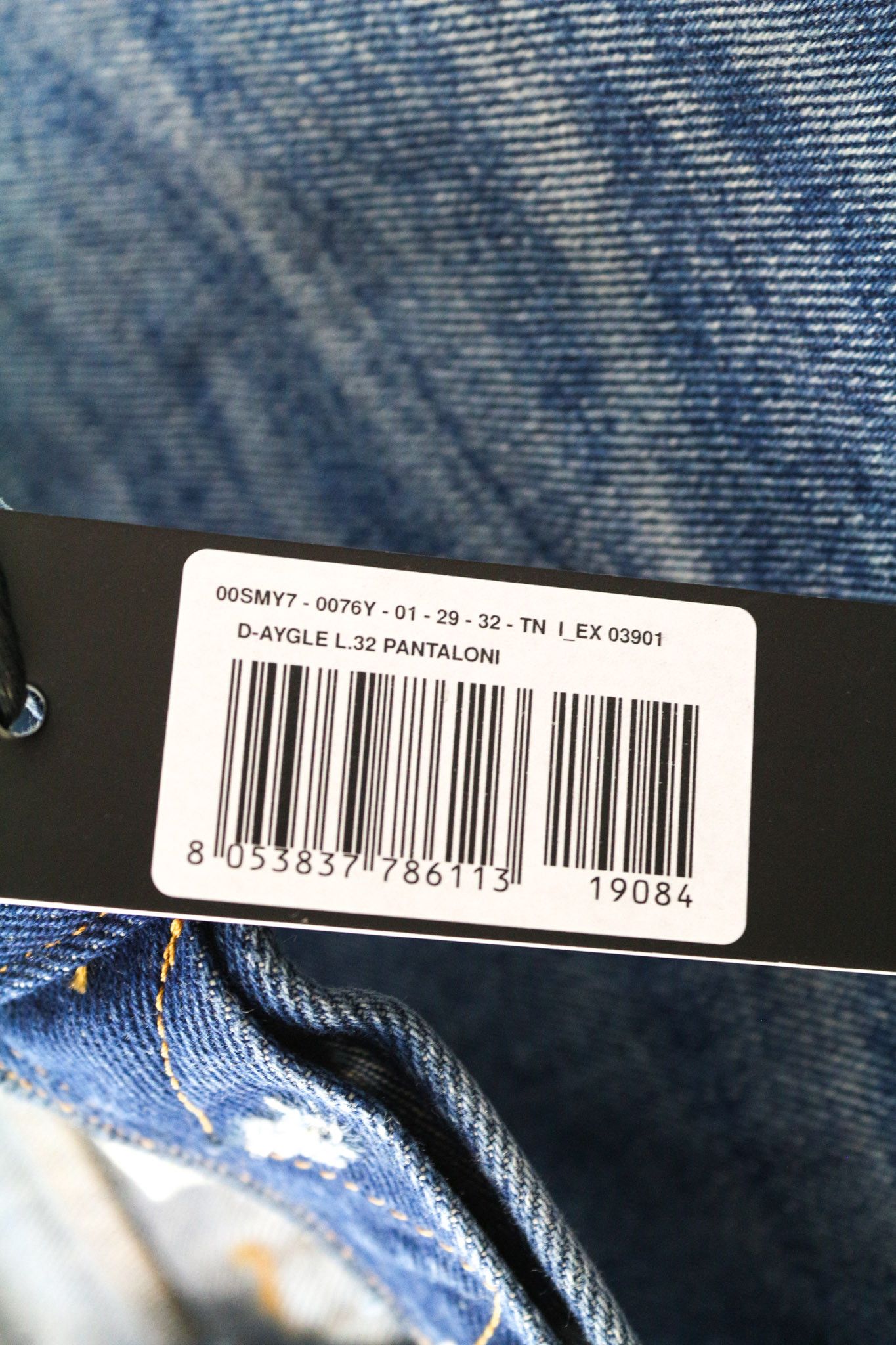 Diesel D-AYGLE 0076Y W29/L32 Blue Tapered Jeans 74361 Size US 29 - 8 Thumbnail