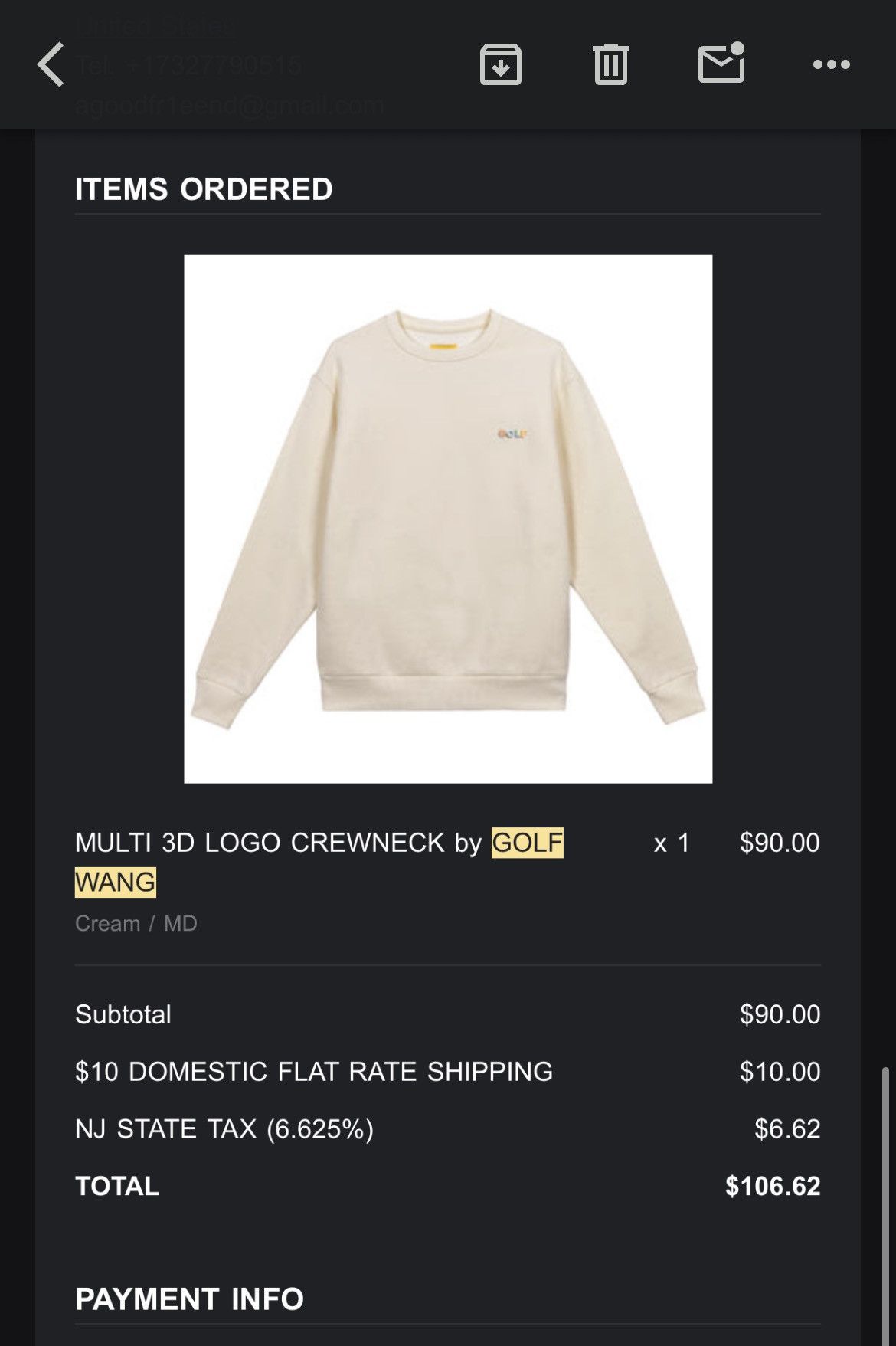 Golf Wang Golf Wang Multi 3D Logo Crewneck Cream Size US M / EU 48-50 / 2 - 6 Thumbnail
