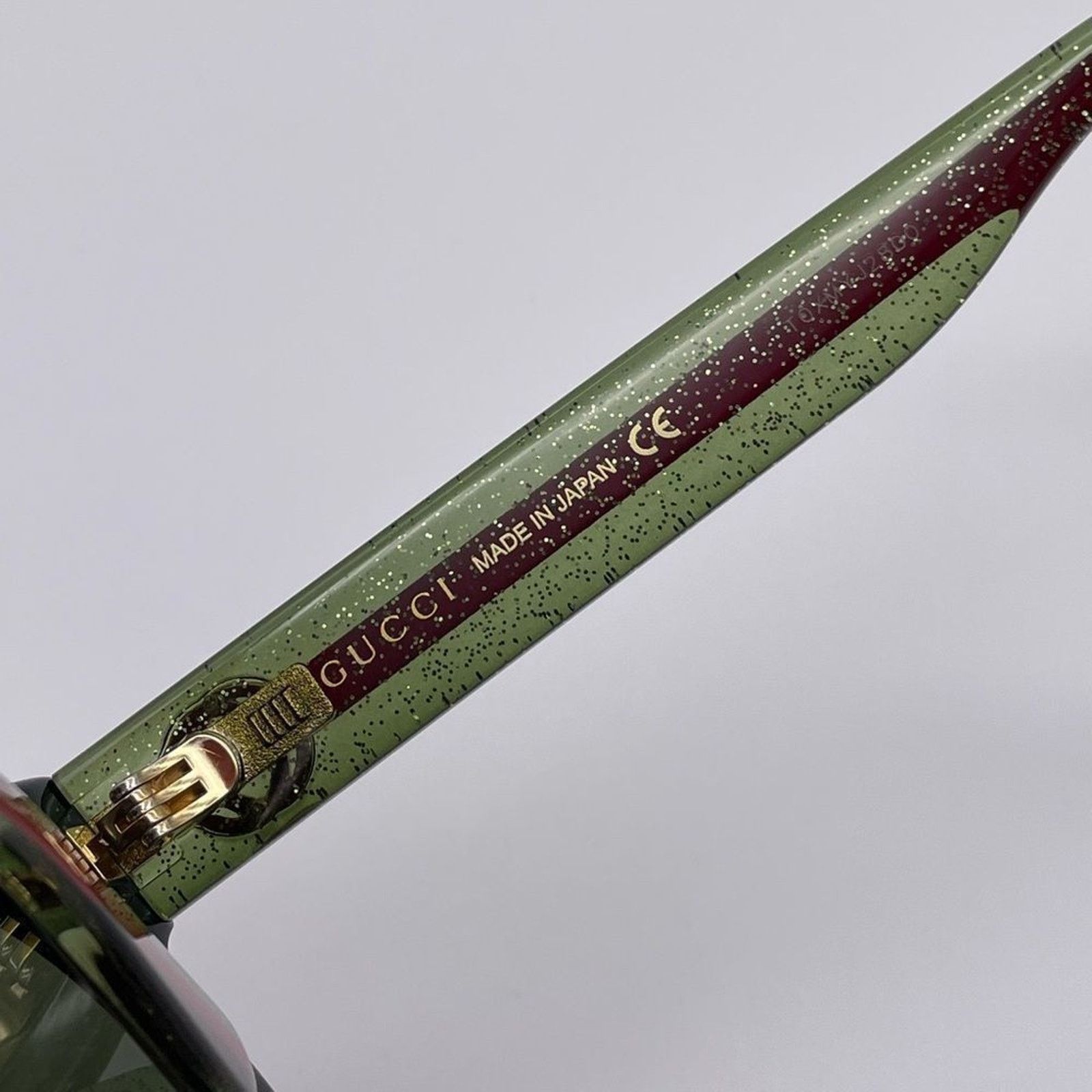 Gucci BRAND NEW GUCCI GG0035SN 002 Black/Green Women Sunglasses Size ONE SIZE - 8 Thumbnail