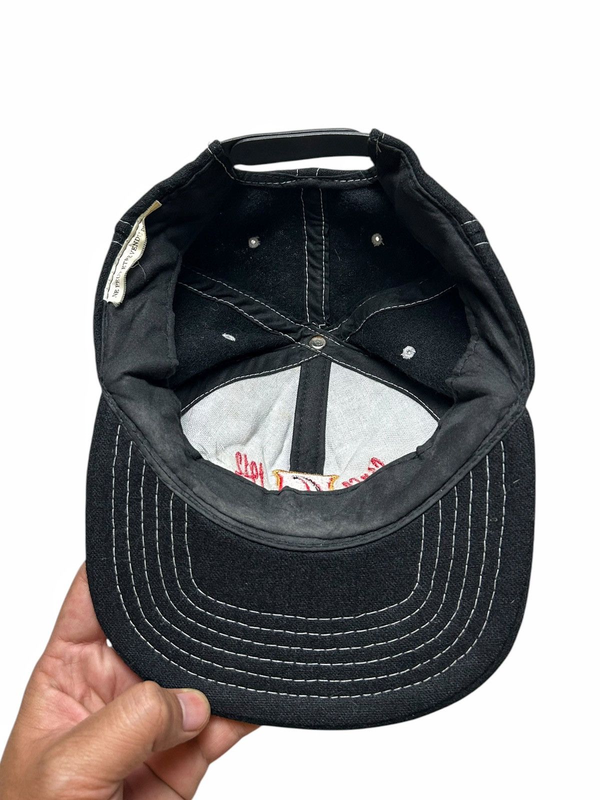 Vintage CHESTERFIELD 90s Racing Wool Hats Black motocross moto gp Size ONE SIZE - 10 Thumbnail