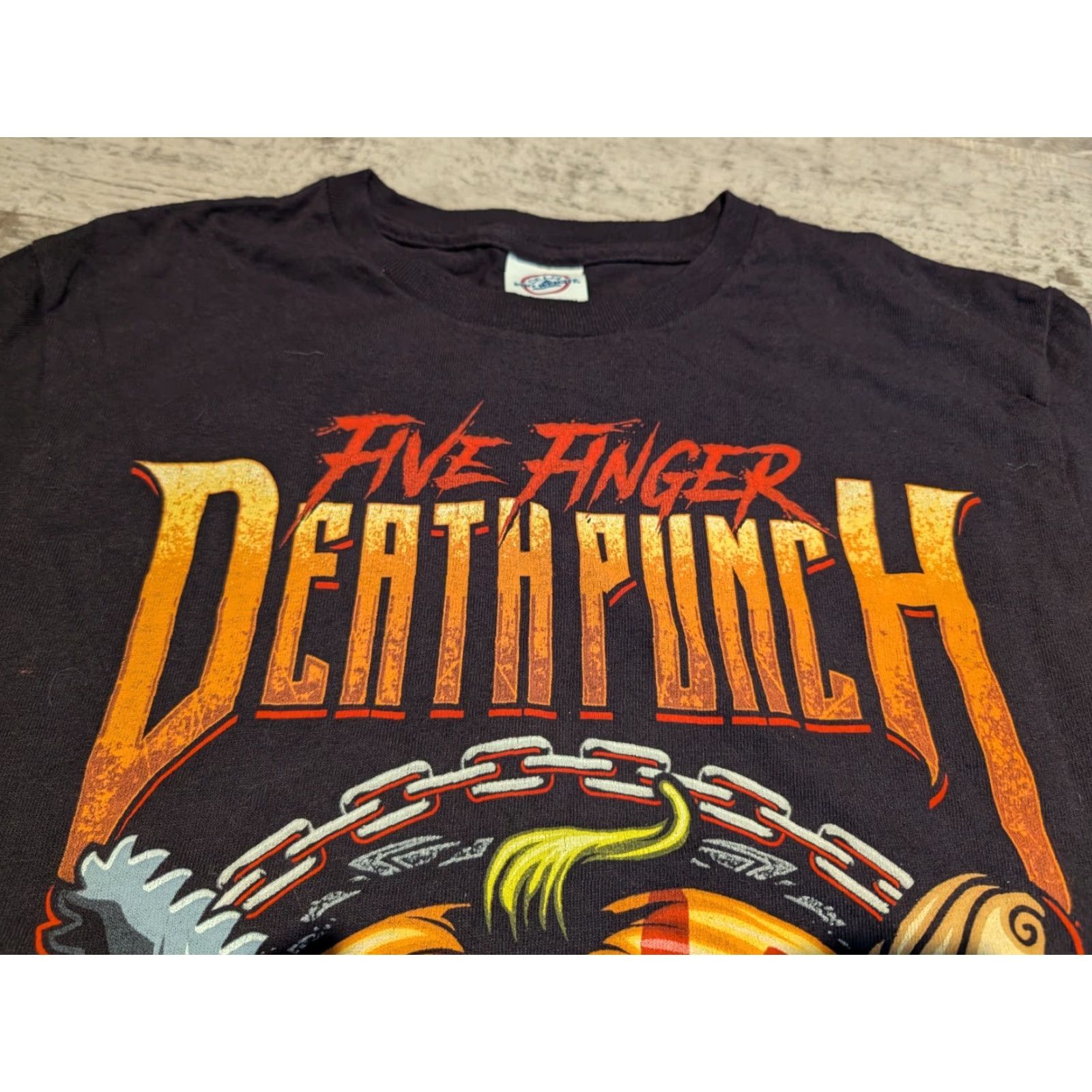 Delta Delta Shirt Unisex Adult Small Black Five Finger Death Punch Got Your Six Halloween Tour Graphic Print Rock Metal Size S / US 4 / IT 40 - 4 Thumbnail