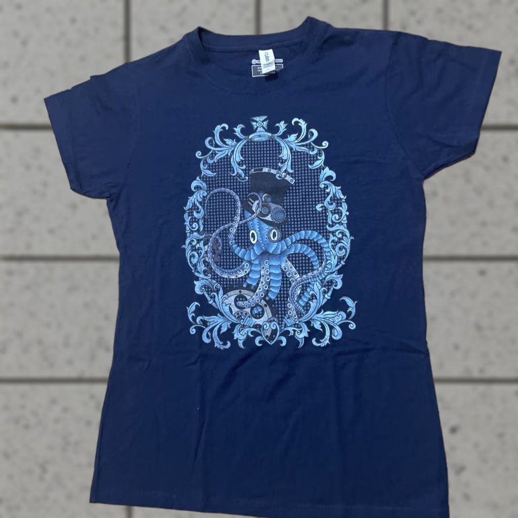 Tultex TULTEX T Shirt Womens XL Octopus Graphic Tee Tultex213 Y2k Steampunk Crew Blue Shirt Womens XL Octopus Graphic Tee Tultex213 Y2k Steampunk Blue Size XL / US 12-14 / IT 48-50 - 1 Thumbnail