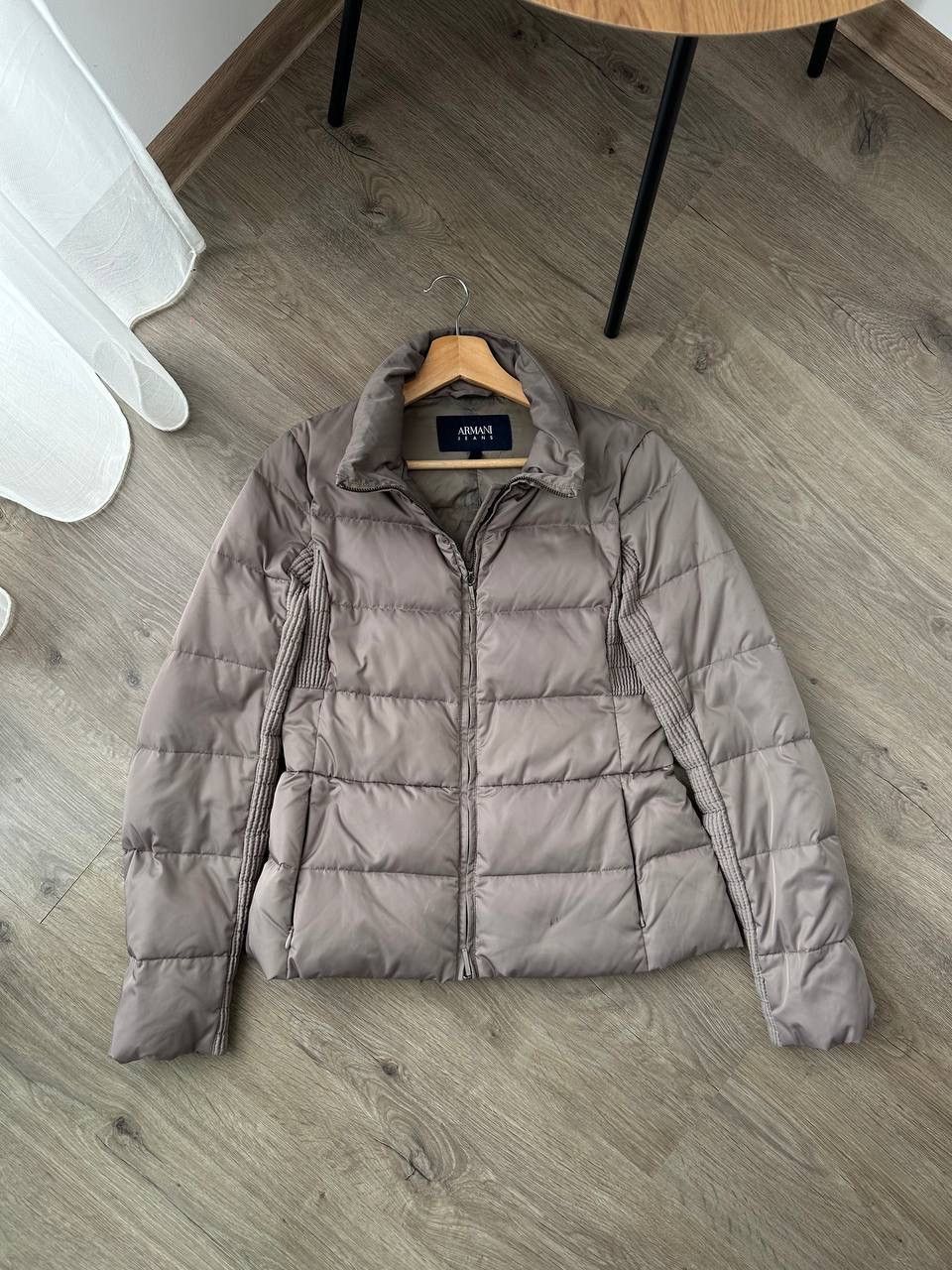 Armani × Vintage Vintage Japanese Armani Jeans Hooded Down Puffers Jacket Size S / US 4 / IT 40 - 2 Thumbnail
