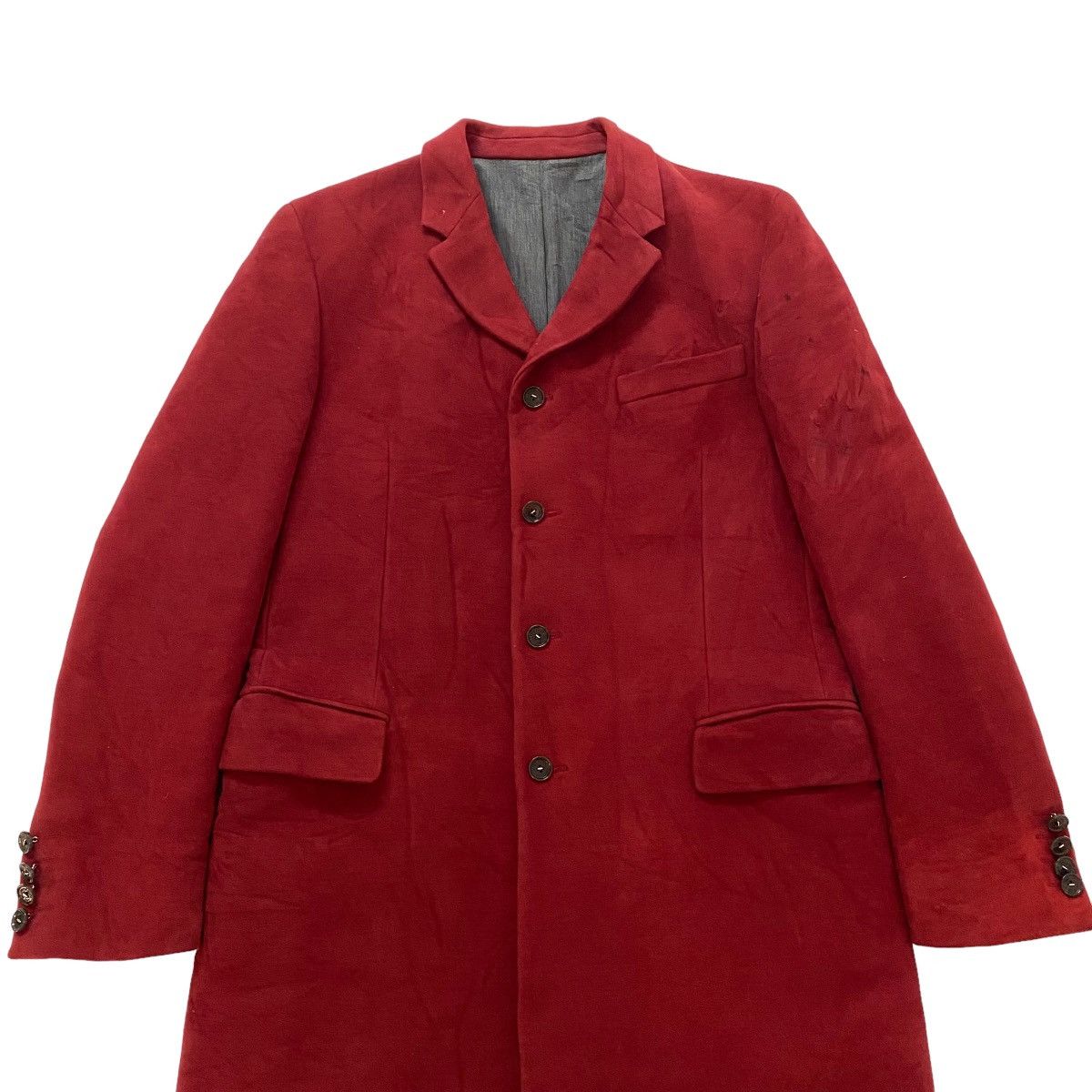 Dolce & Gabbana ✨D&G red moleskin fabric long coat Made in Italy Size US M / EU 48-50 / 2 - 6 Thumbnail