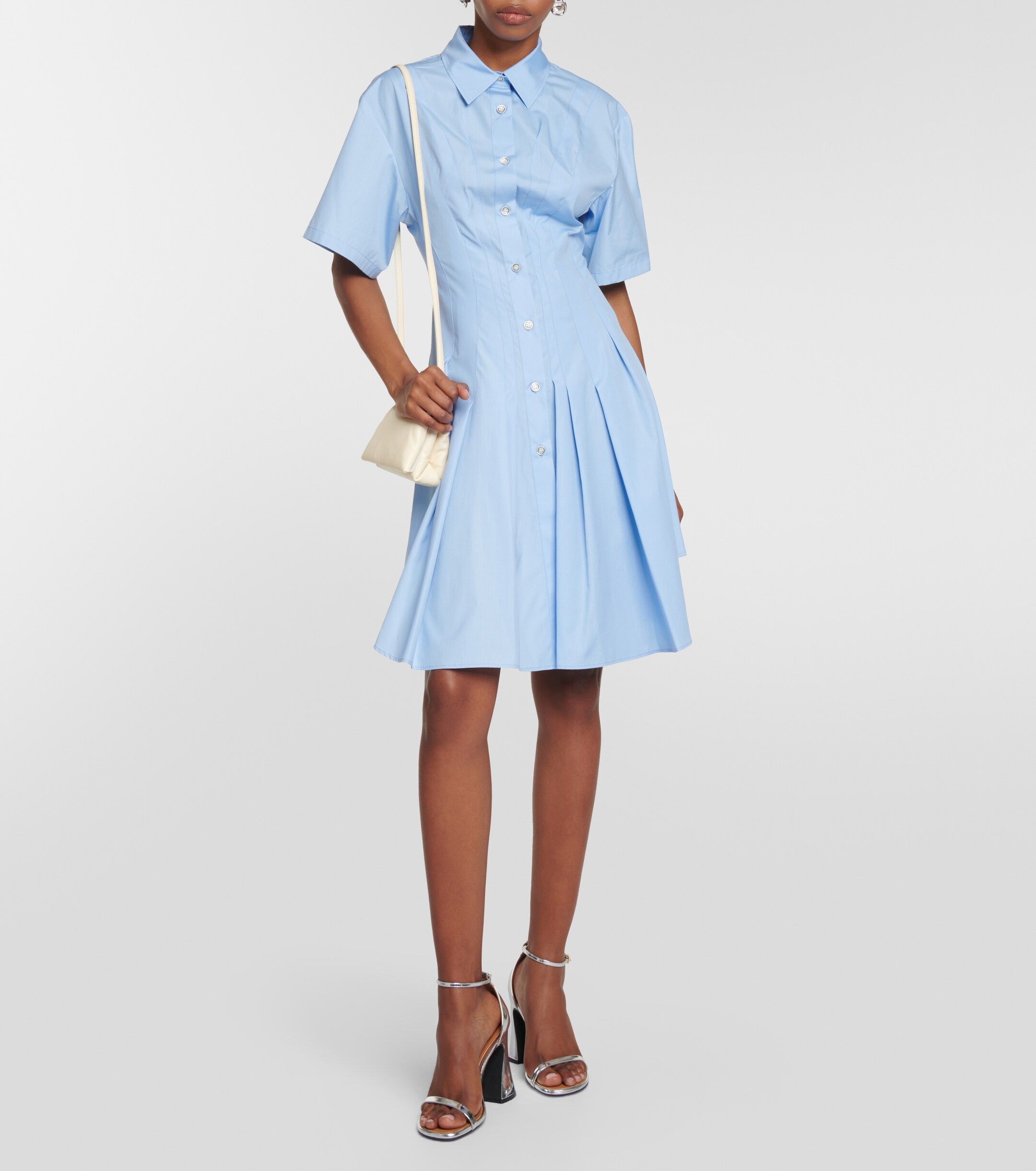 Marni o1w1db10125 Shirt Dress in Blue Size XL / US 12-14 / IT 48-50 - 2 Thumbnail