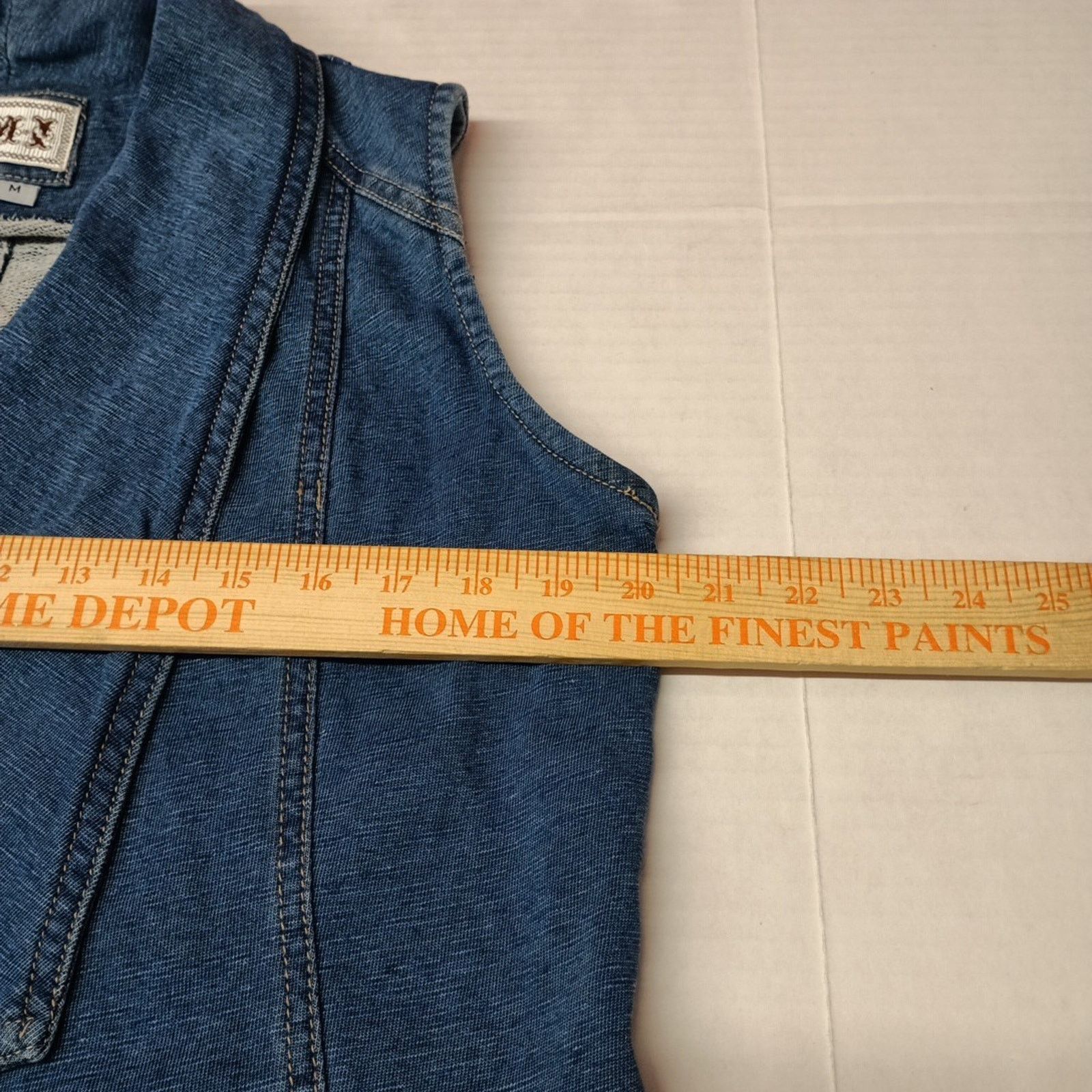 AMI AMI Open Drape Front Denim Jean Vest Women's Size M Blue Size M / US 6-8 / IT 42-44 - 4 Thumbnail