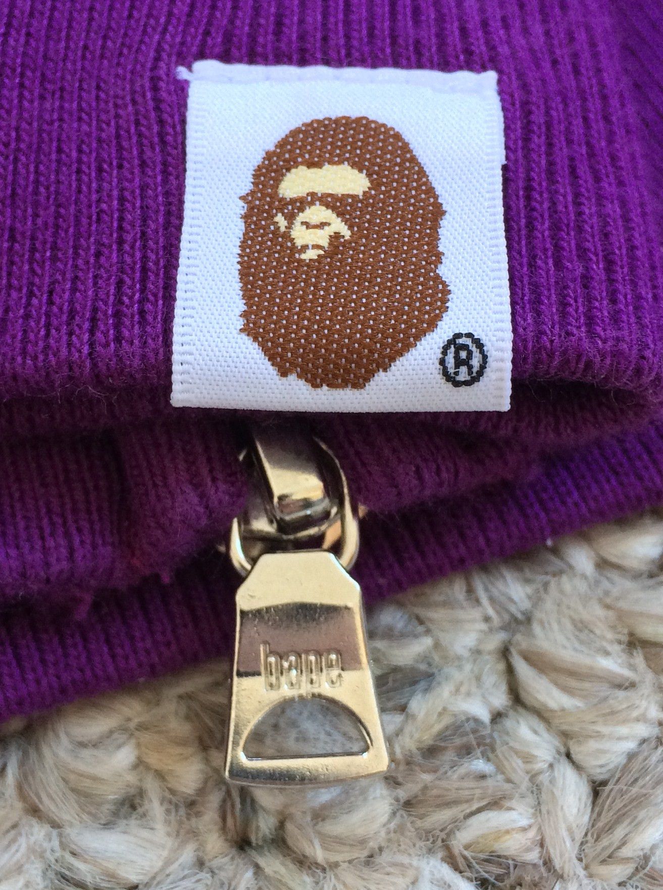 Bape OG Bape Purple Camo Thermal Full Zip Hoodie Size US XL / EU 56 / 4 - 5 Thumbnail