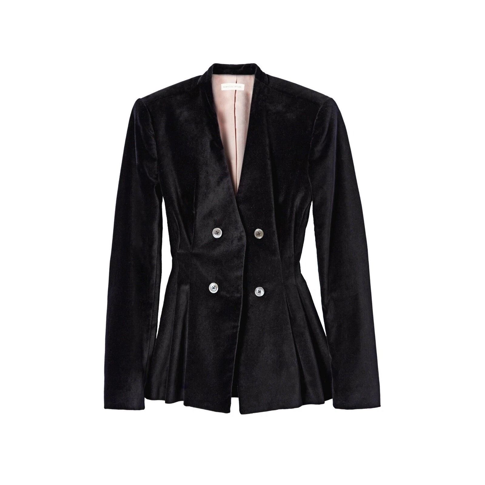Rebecca Taylor Rebecca Taylor Velvet Double-Breasted Blazer - Size 4 Size S / US 4 / IT 40 - 1 Thumbnail