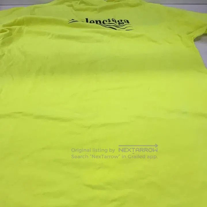 Balenciaga Balenciaga Logo Print Wave Short Sleeve T. Size US S / EU 44-46 / 1 - 9 Thumbnail