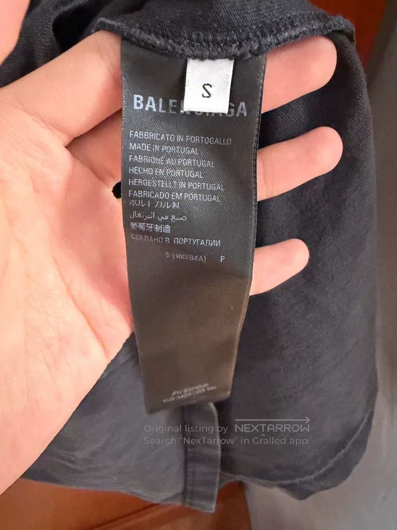 Balenciaga Balenciaga Black Blurred Wave Short Sleeve Size US S / EU 44-46 / 1 - 4 Thumbnail