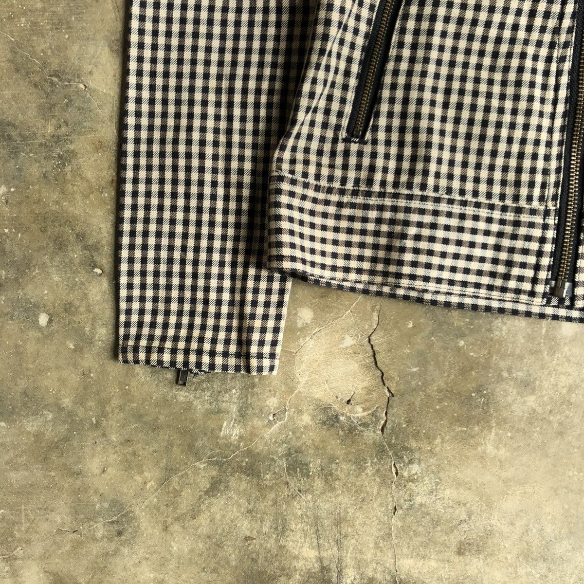 If Six Was Nine 2000s Ehypenworld Gallery Asymastrical Bikers Jacket Plaid Size US XS / EU 42 / 0 - 6 Thumbnail
