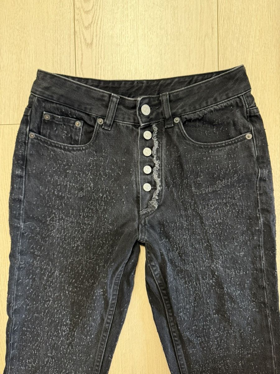 Maison Margiela Maison Margiela MM6 black distressed Denim Jeans Size 26" / US 2 / IT 38 - 2 Thumbnail