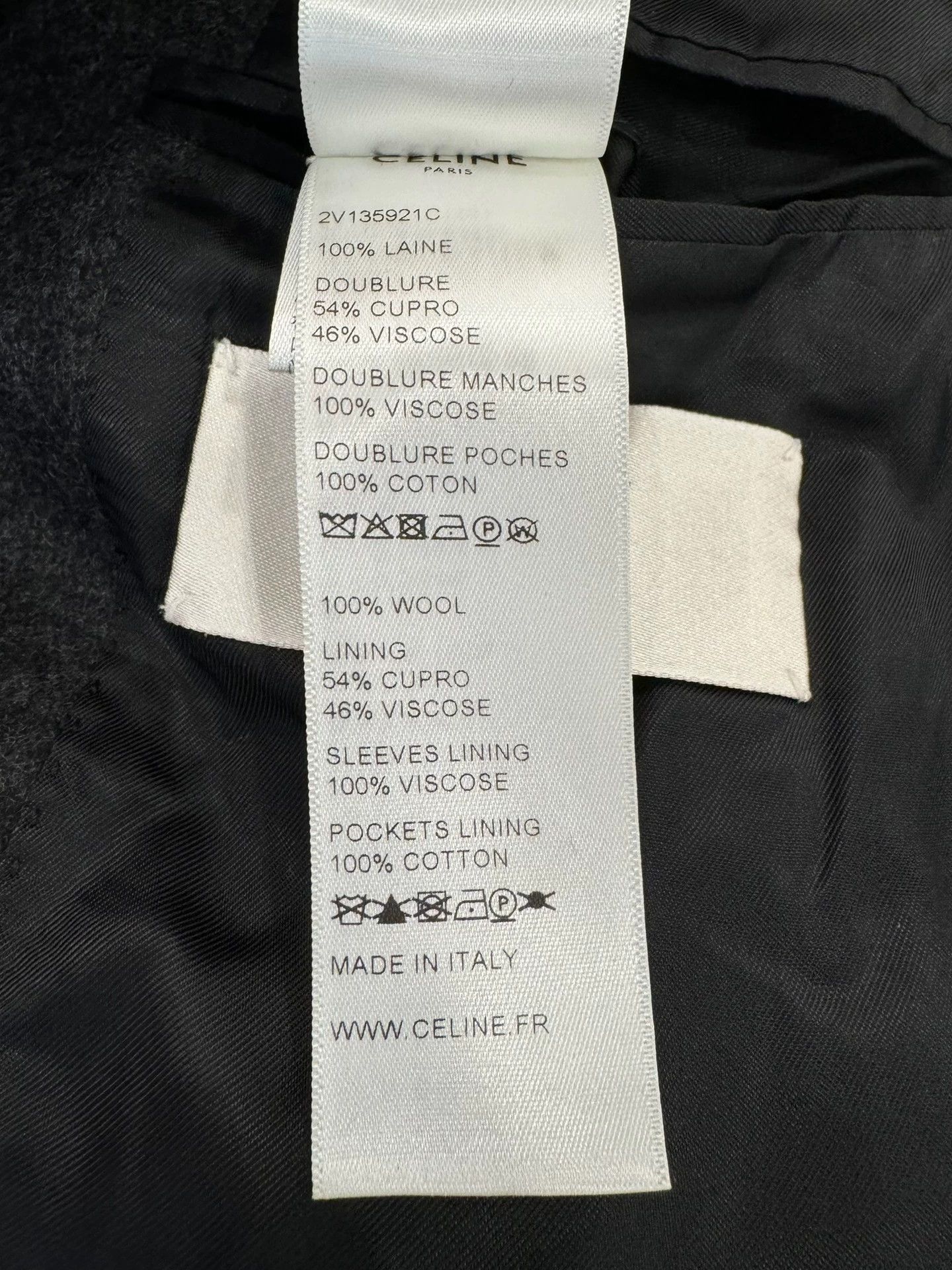 Celine Celine grey double-breasted wool women's blazer, Size XL / US 12-14 / IT 48-50 - 8 Thumbnail