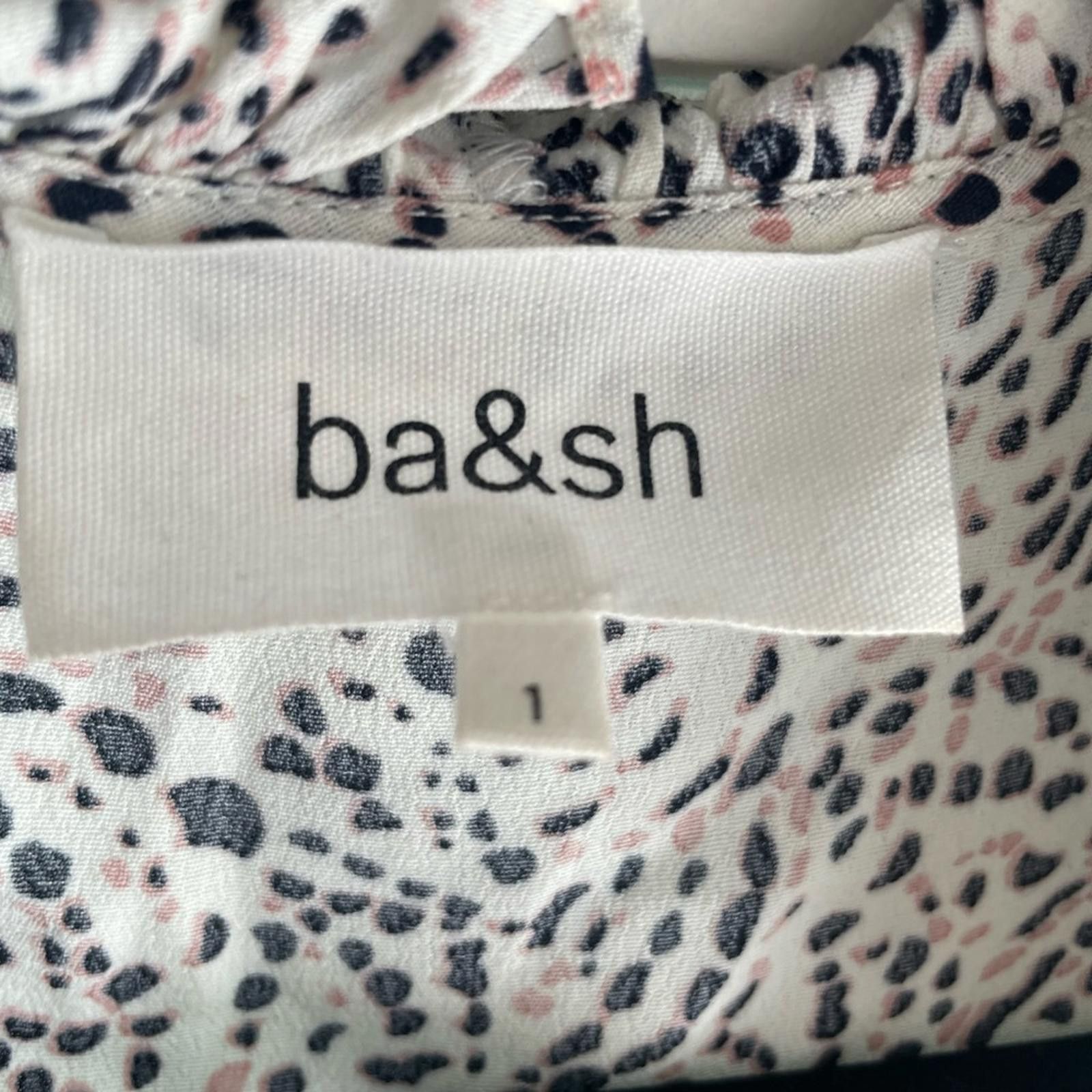 ba&sh ba&sh Paris Lady Shirt – Animal Print Ruffle Blouse Size S / US 4 / IT 40 - 3 Thumbnail