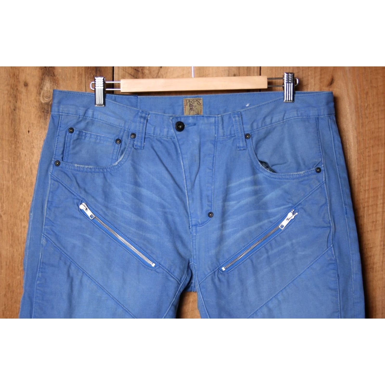Prps PRPS Demon Moto Indigo Blue Zippered Pocket Jeans Sz. 36 Mens Jeans Size US 36 / EU 52 - 2 Thumbnail
