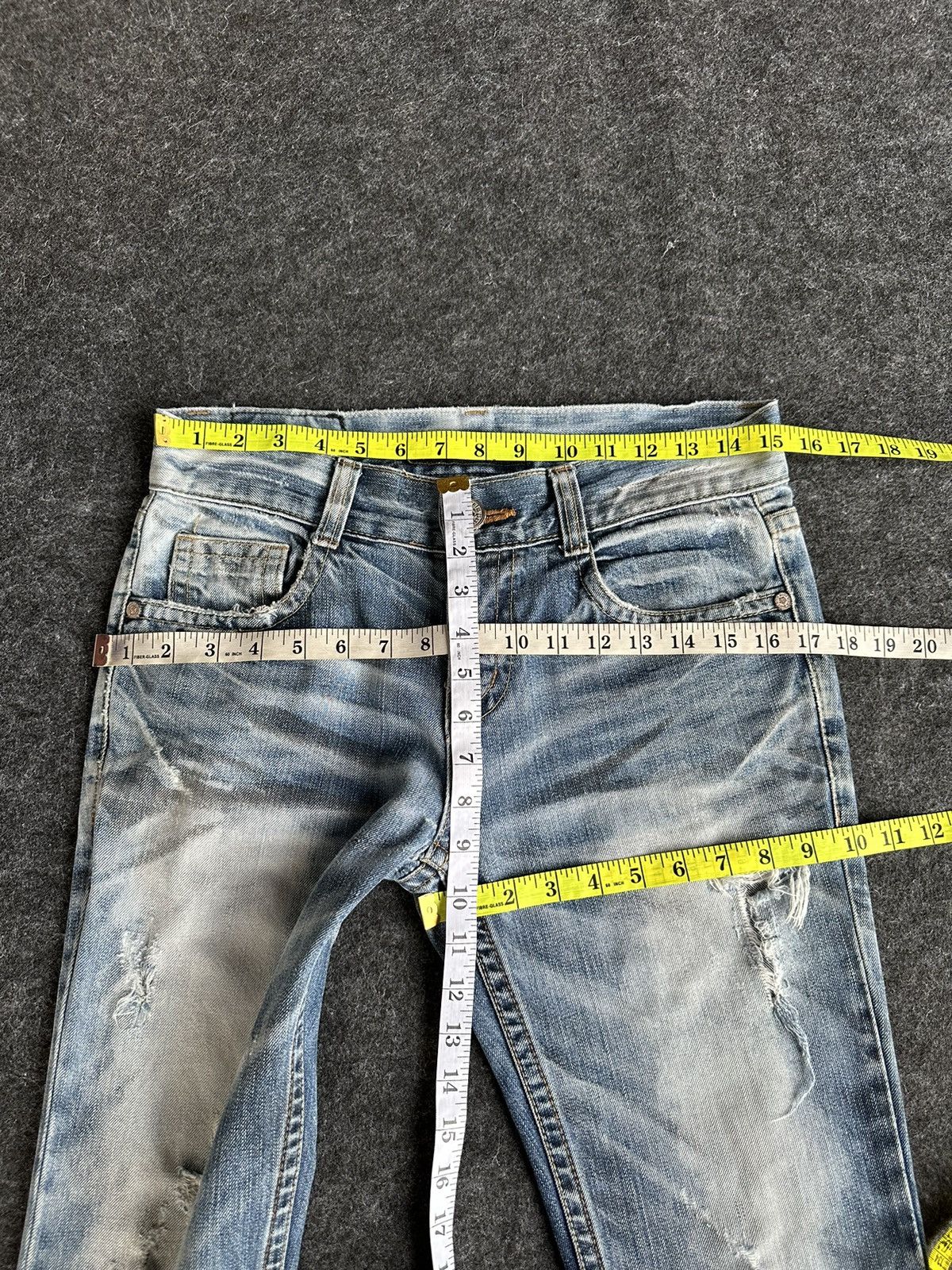 14th Addiction × Hysteric Glamour × If Six Was Nine Pasta Denim Nice Faded Distressed Denim D487 Size US 30 / EU 46 - 12 Thumbnail