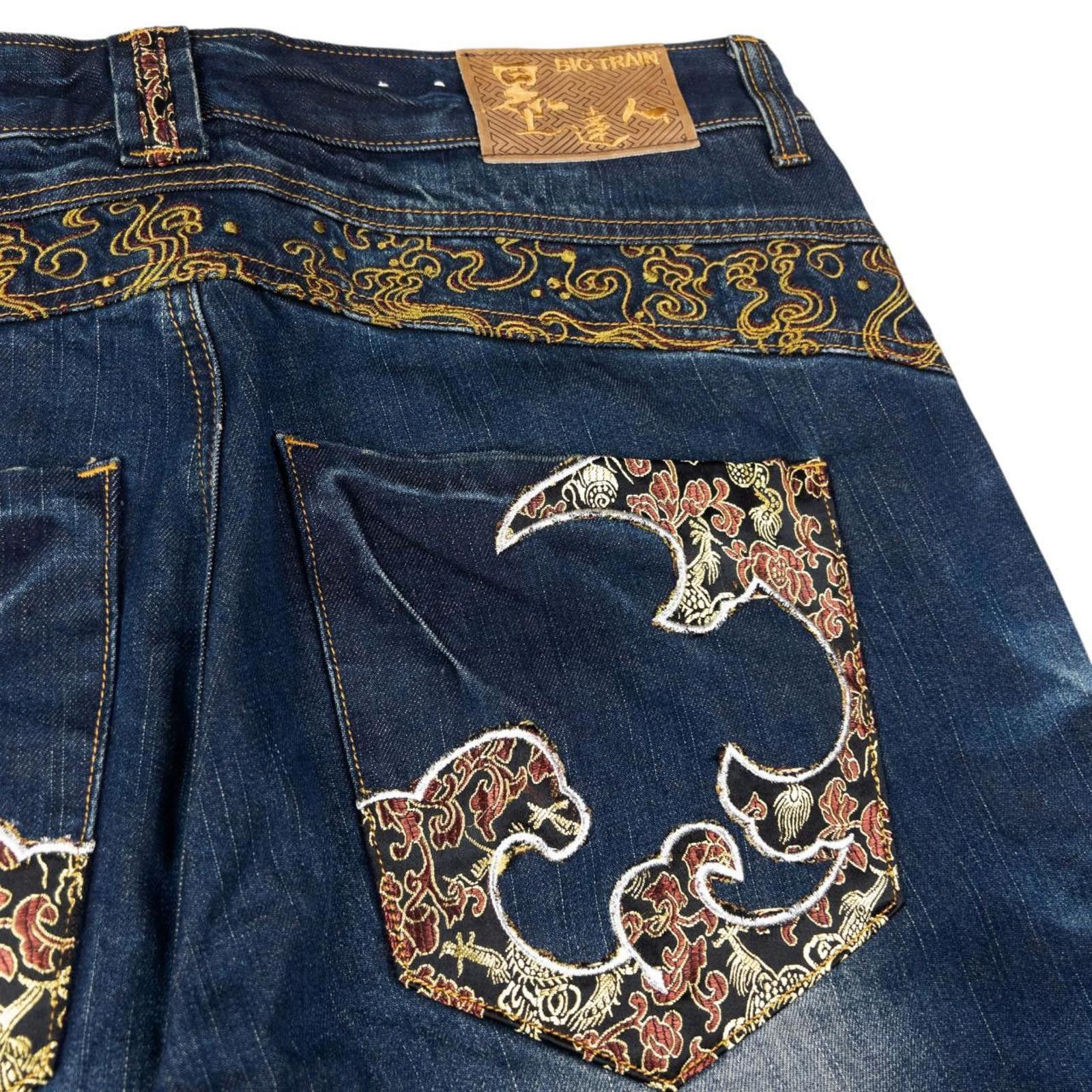 Other Vintage Big Train Embroidered Patchwork Denim Jeans Size W36 Size US 36 / EU 52 - 6 Thumbnail
