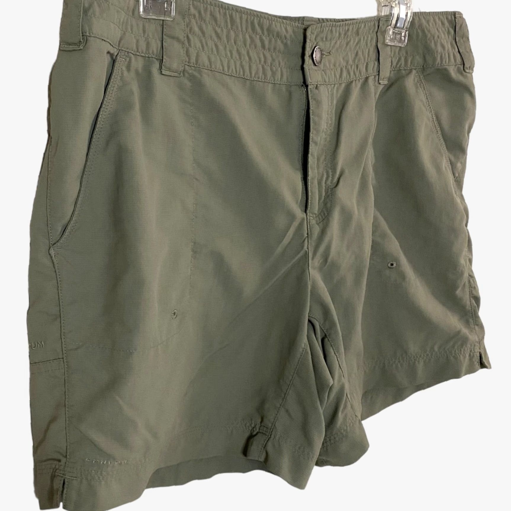Vintage Columbia Silver Ridge Utility Shorts Womens 14 Green Hiking Outdoor Utility Pants Size 36" / US 14 / IT 50 - 4 Thumbnail