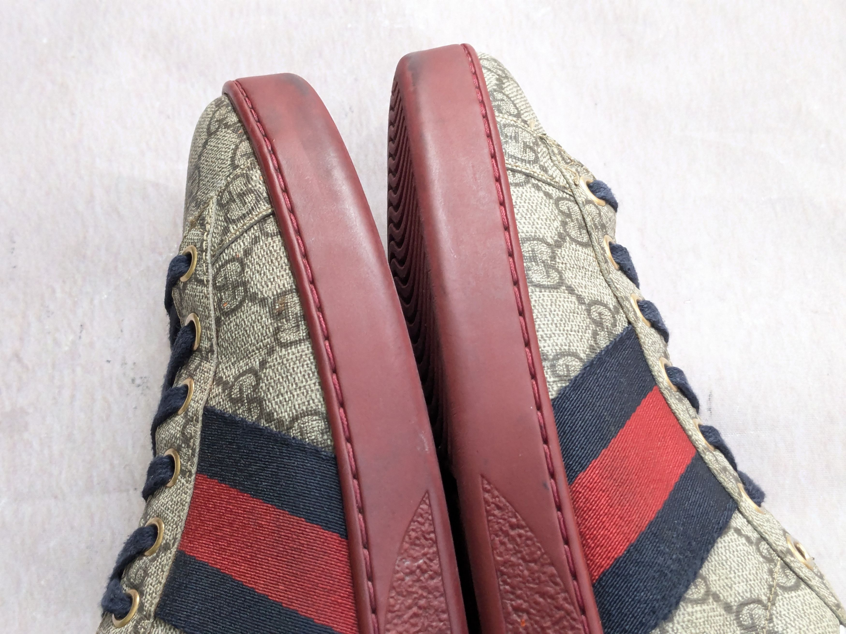 Gucci Gucci Ace GG Supreme Sneakers Red 10 Monogram 429445 Size US 10 / EU 43 - 10 Thumbnail