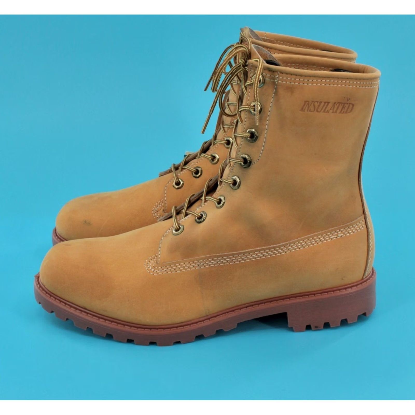 Vintage Watershed Boots Men's VTG 1970s Leather Boots Size 10.5 Brown Tan 70s Vintage Condition Good Size US 11 / EU 44 - 3 Thumbnail