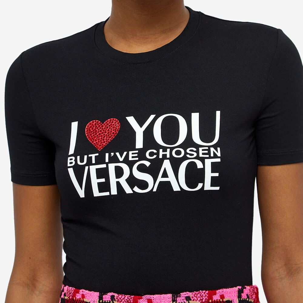 Versace o1y0226 Logo Crewneck T-Shirt in Black Size M / US 6-8 / IT 42-44 - 2 Thumbnail