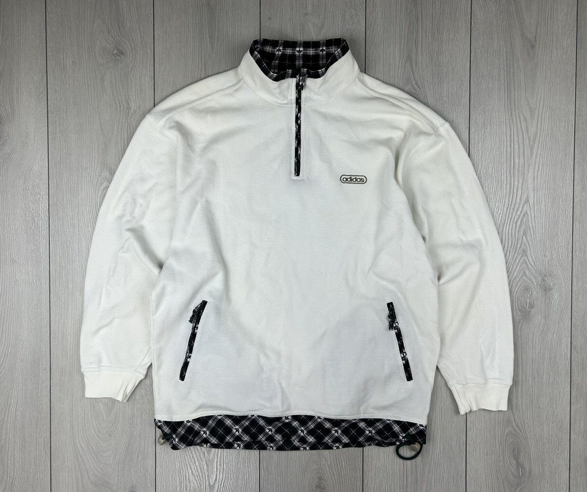 Adidas × Vintage Adidas Vintage Sweatshirt size S - M White Size US M / EU 48-50 / 2 - 1 Thumbnail