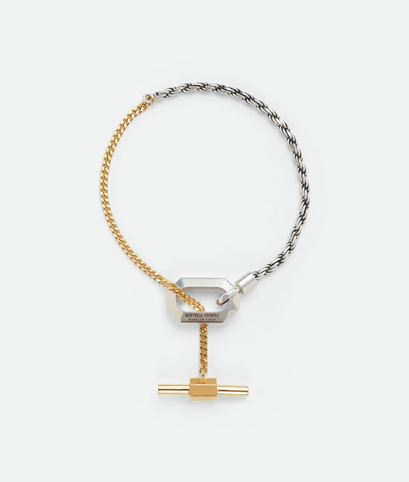 Bottega Veneta o1n1vont0325 Size: OS / Facet Chain Bracelet in Silver/Gold Size ONE SIZE - 1 Thumbnail