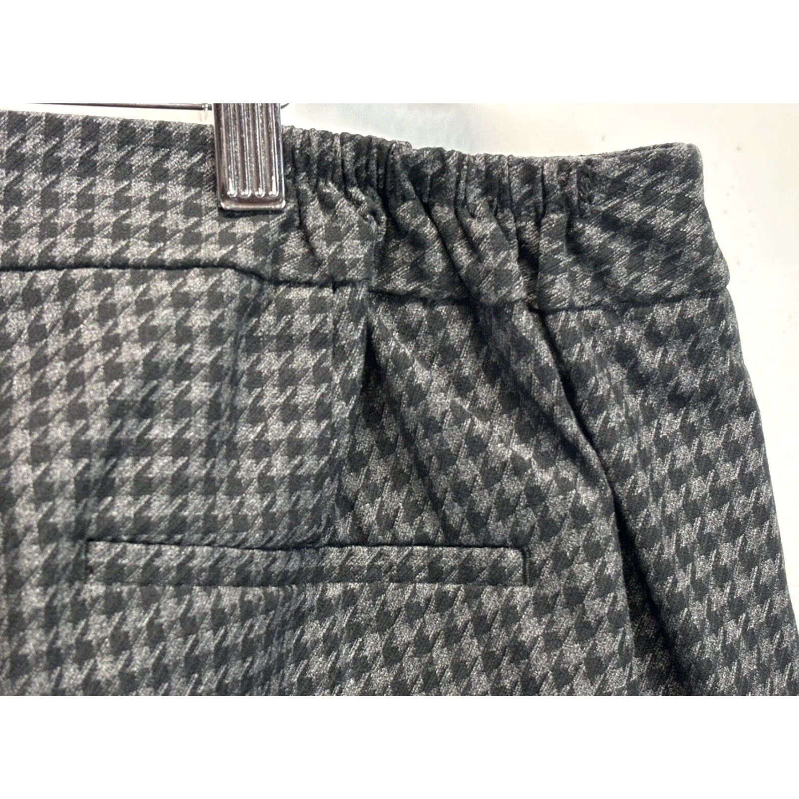 Talbots Talbots Hampshire Ankle Pants 24W Plus Houndstooth Stretch Womens Grey & Black Size 42" / US 20 - 5 Thumbnail