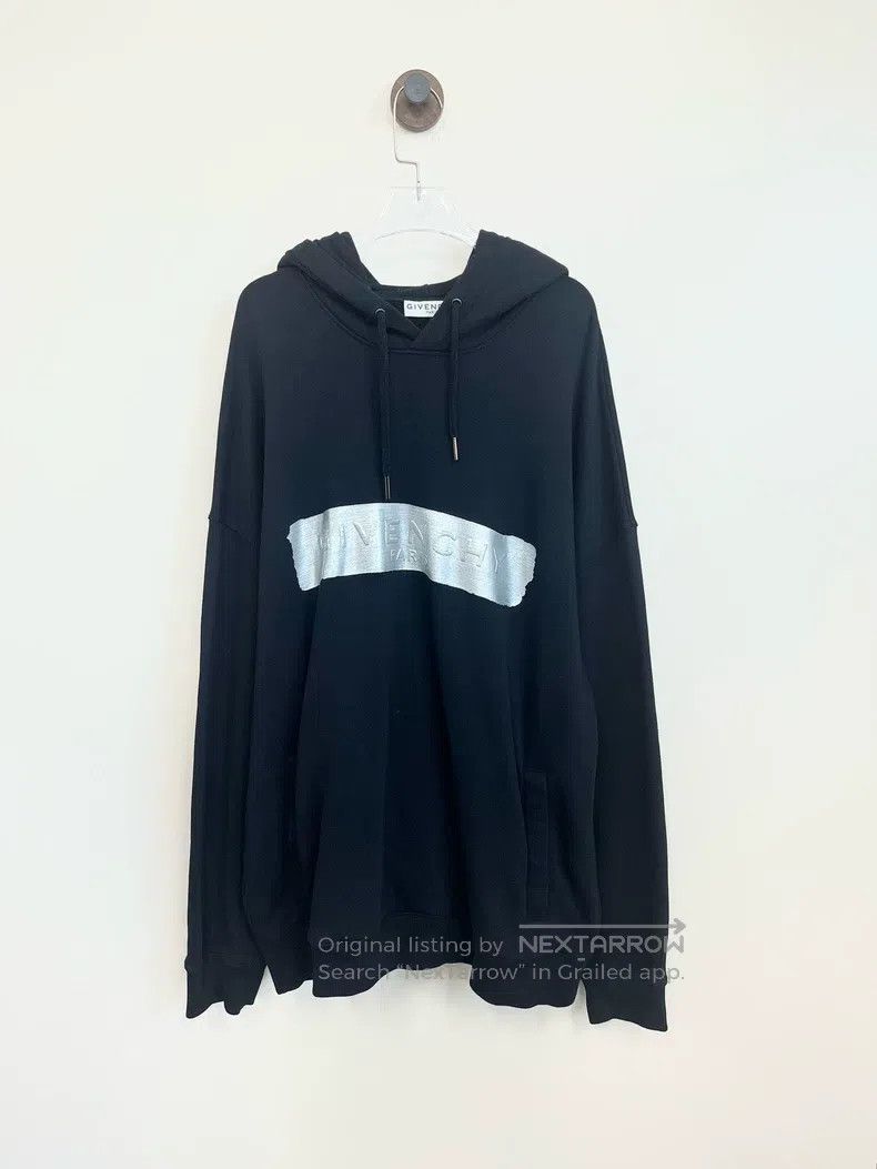 Givenchy Givenchy Black Metallic Letter Logo Hoodie with Hood Size Size US XXL / EU 58 / 5 - 1 Thumbnail