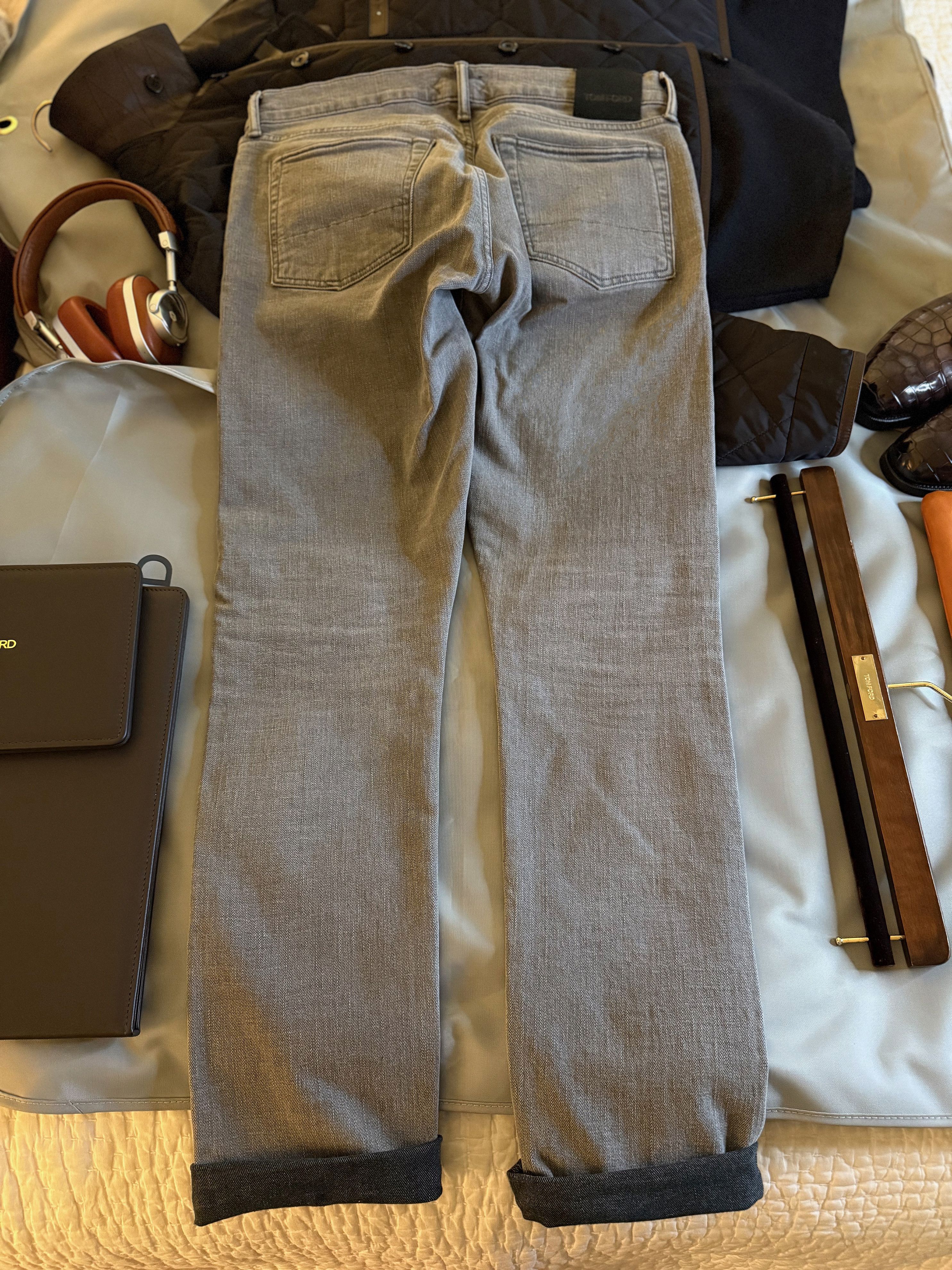 Tom Ford Effortless Cool $1K w/tax Contrast Cuff Selvedge w/stretch Size US 32 / EU 48 - 5 Thumbnail