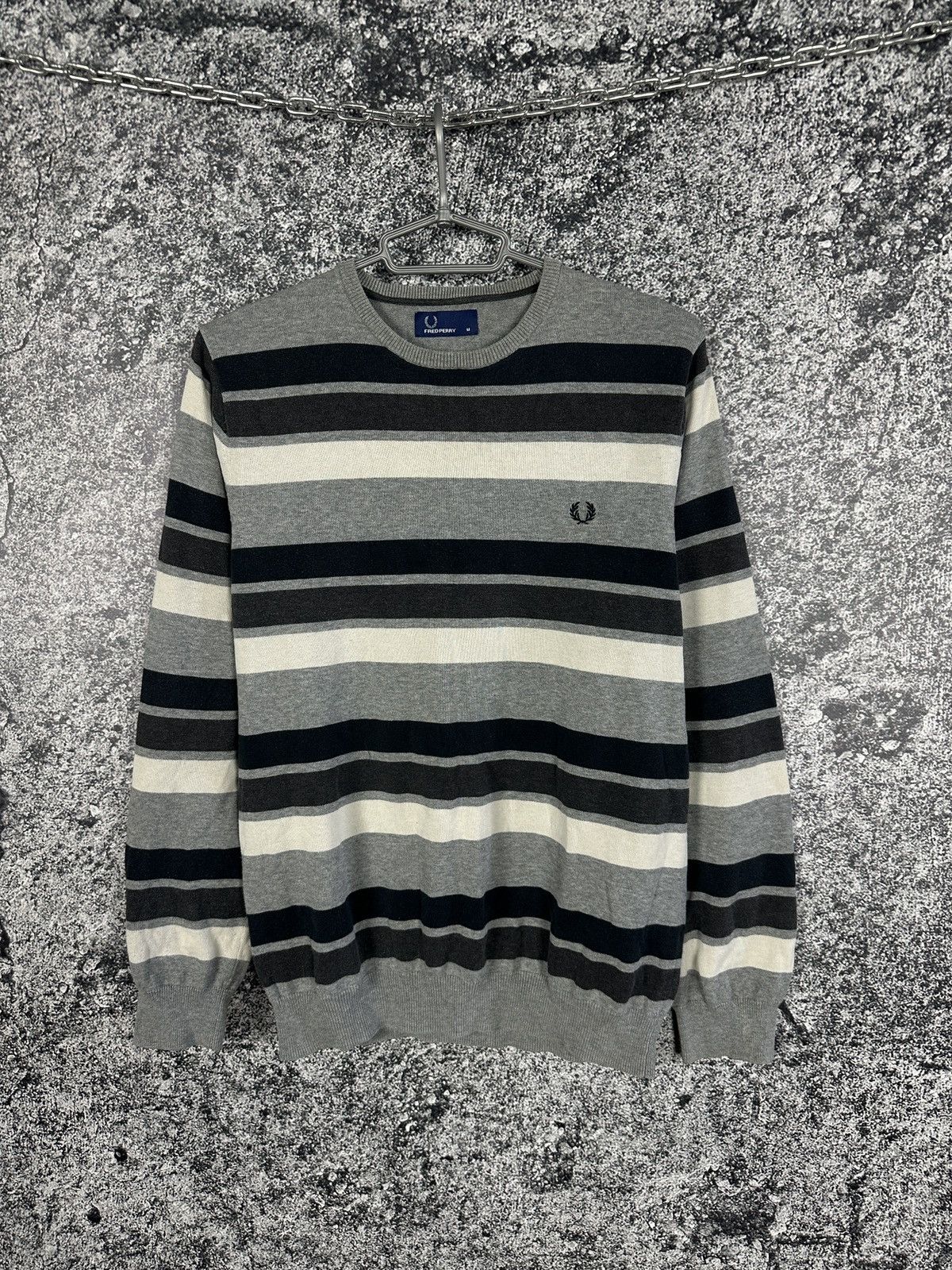 Fred Perry Fred Perry Striped Pullover Long Sleeve Casual Vintage Sz M Size US M / EU 48-50 / 2 - 1 Thumbnail