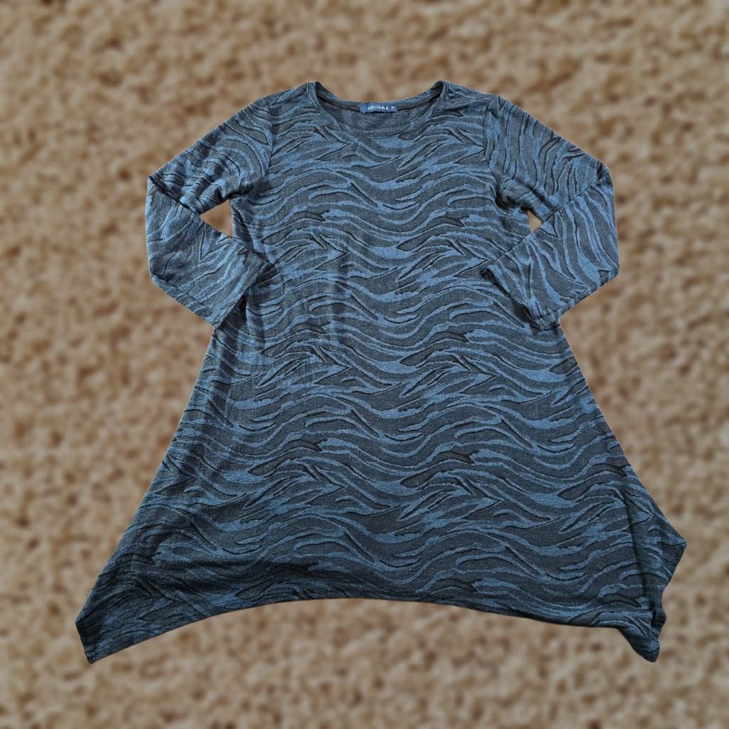 Vintage Cutloose Top Womens Size Small Blue Knit Tunic Long Sleeve Casual White? Size S / US 4 / IT 40 - 1 Thumbnail