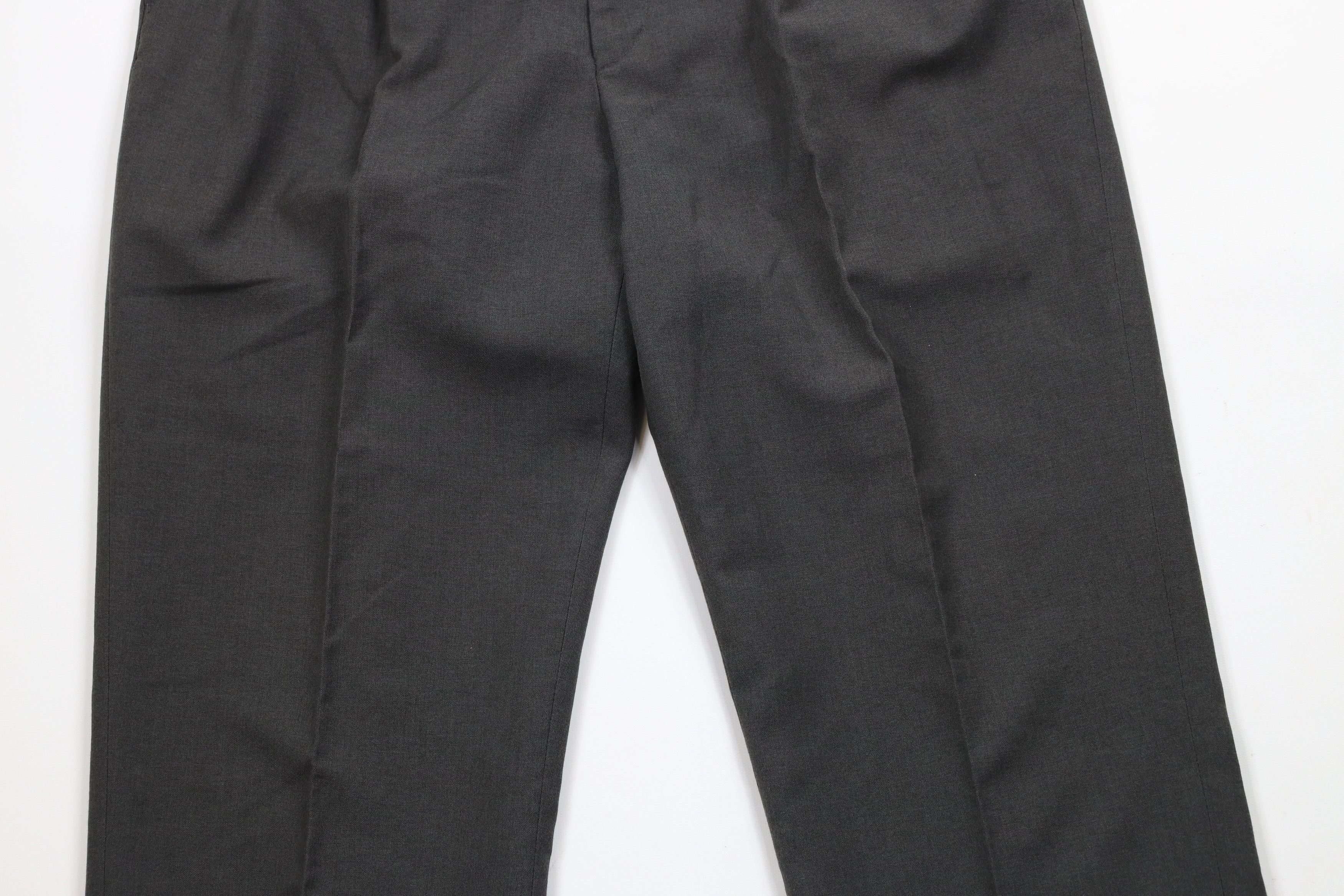 Vintage Vintage 70s Streetwear Wool Blend Wide Leg Pants Gray Size 34 - 3 Thumbnail