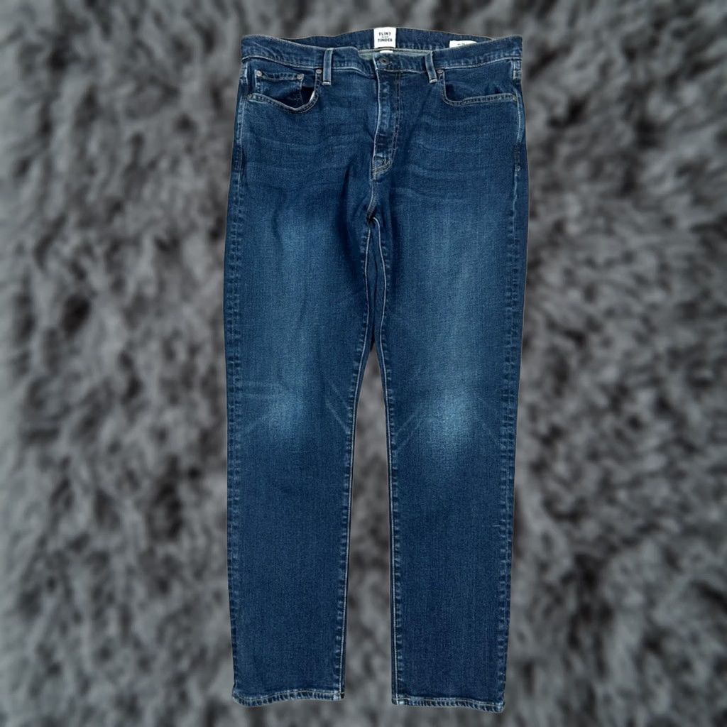 Flint And Tinder Flint and Tinder Jeans Slim Fit 36x32 Blue Men Shirt? Size US 36 / EU 52 - 1 Thumbnail