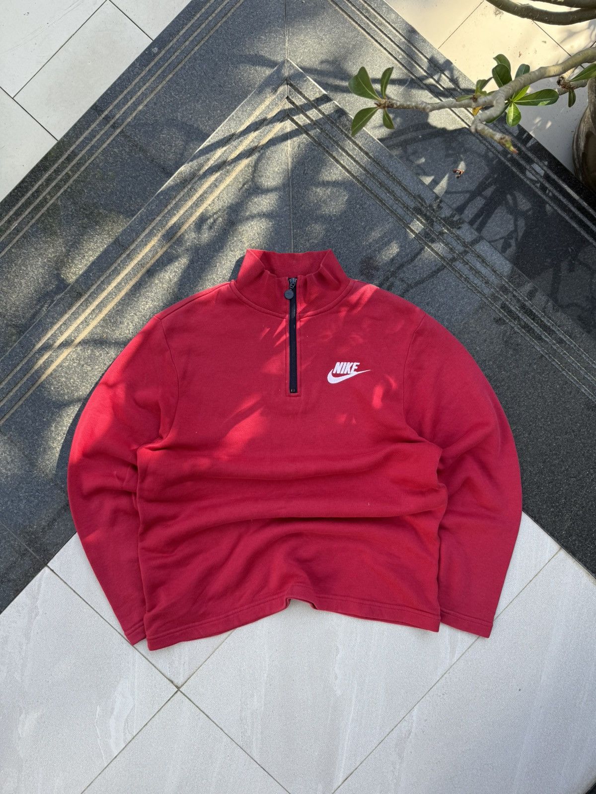 Nike × Vintage 90’s NIKE RARE SWOOSH BIG BACK LOGO Y2K RETRO 1/4ZIP HOODIE Size US M / EU 48-50 / 2 - 3 Thumbnail