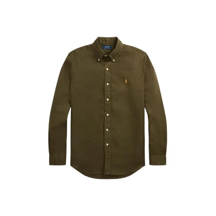 Polo Ralph Lauren Polo Ralph Lauren Men's Green Long-Sleeve Shirt Size US XXL / EU 58 / 5 - 1 Thumbnail