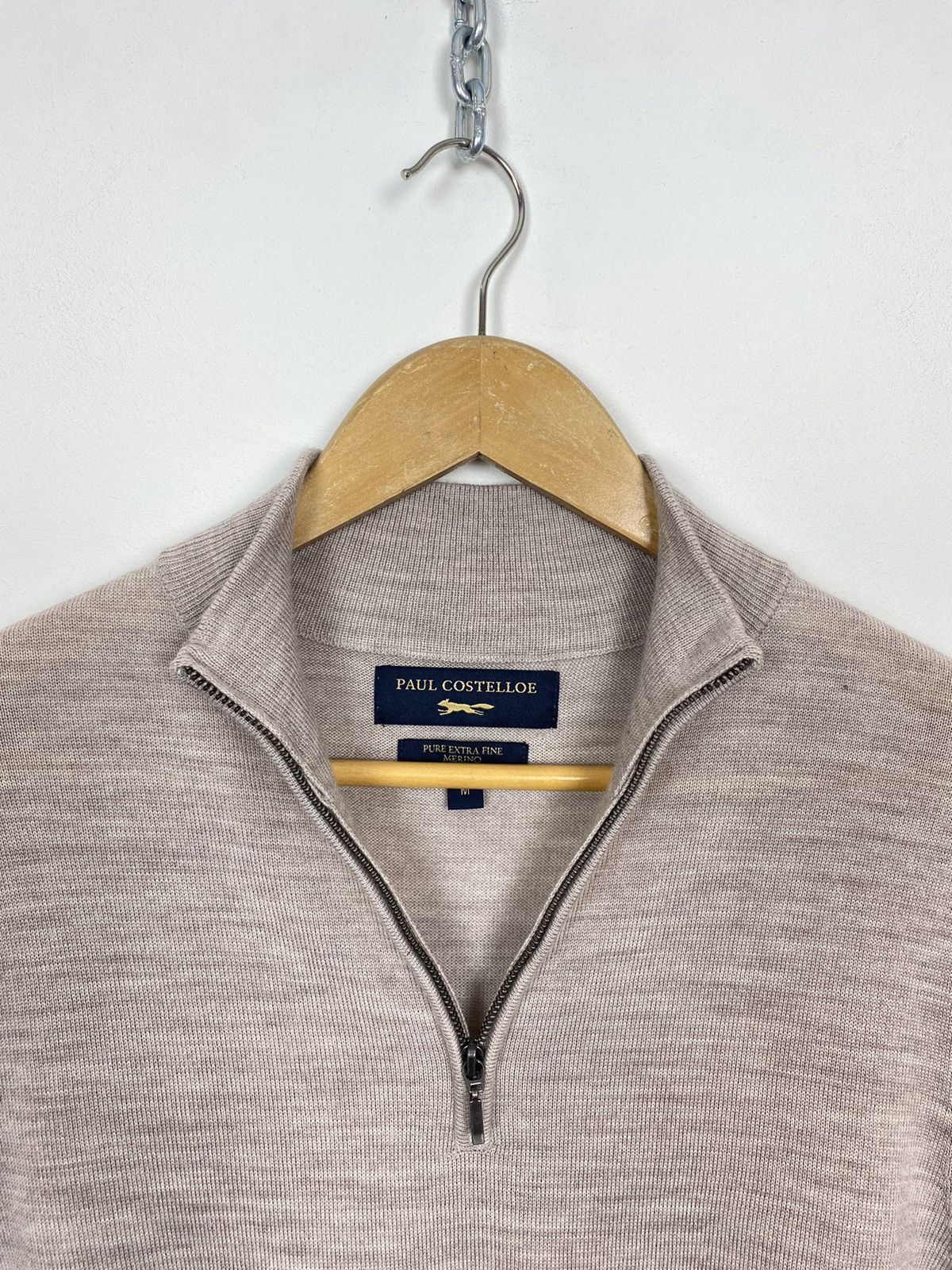 Other Paul Castelloe Merino Wool 1/4 Zip Jumper Sweater Men’s Sz M Size US M / EU 48-50 / 2 - 4 Thumbnail