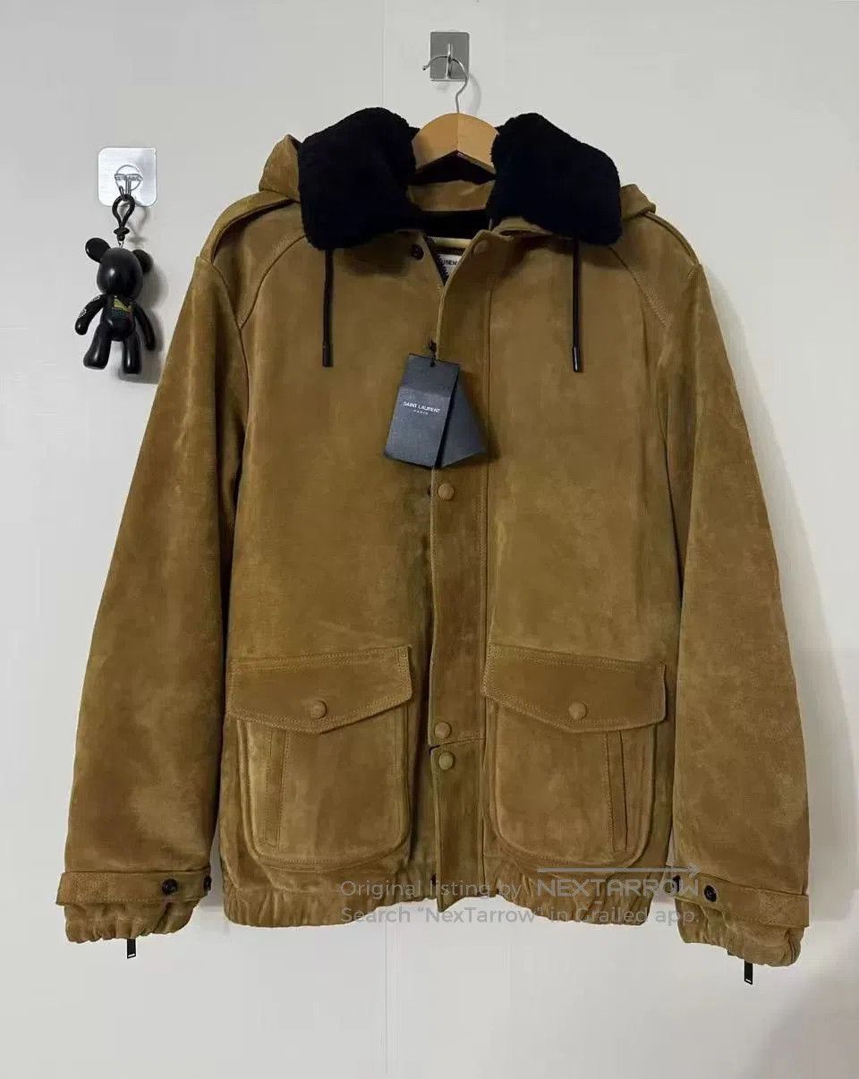 Saint Laurent Paris stylish slp suede coat with hood. Size US M / EU 48-50 / 2 - 1 Thumbnail