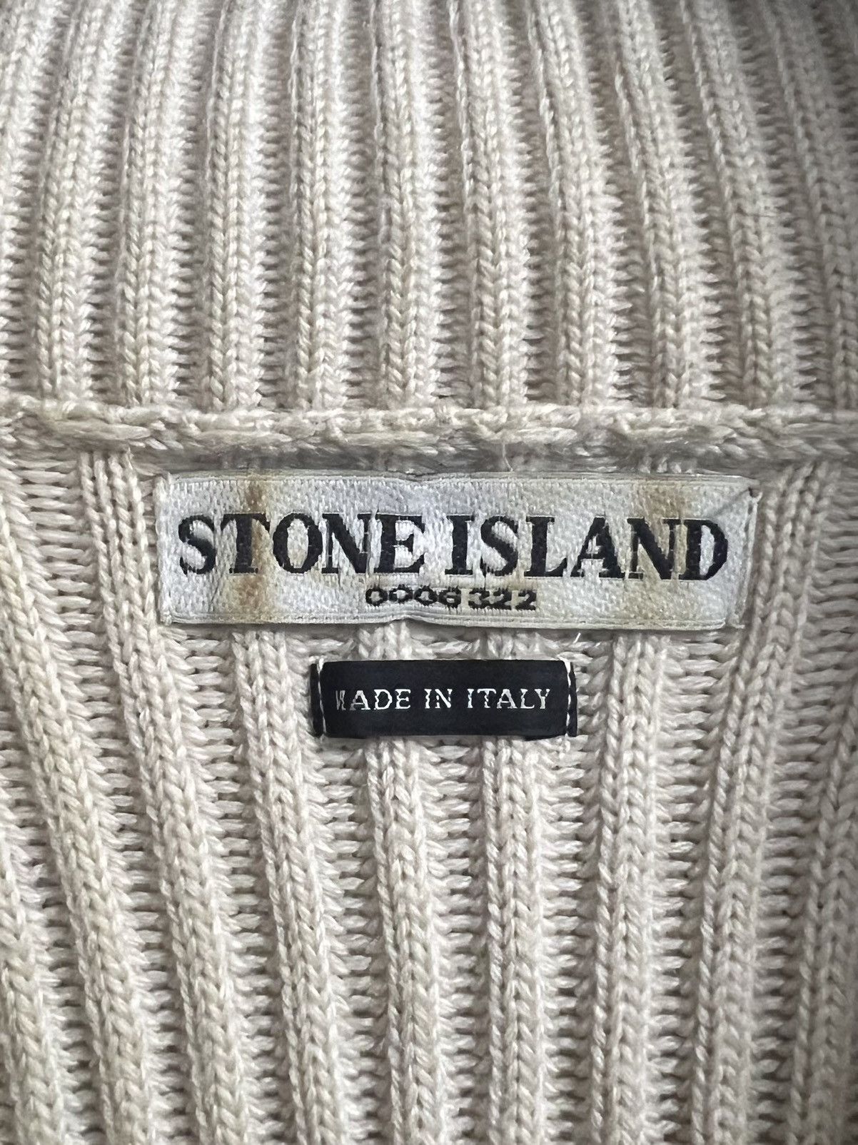 Stone Island STONE ISLAND Sweater Half Zip Wool Heavy Knit Vintage AW 03 Size US XL / EU 56 / 4 - 22 Thumbnail