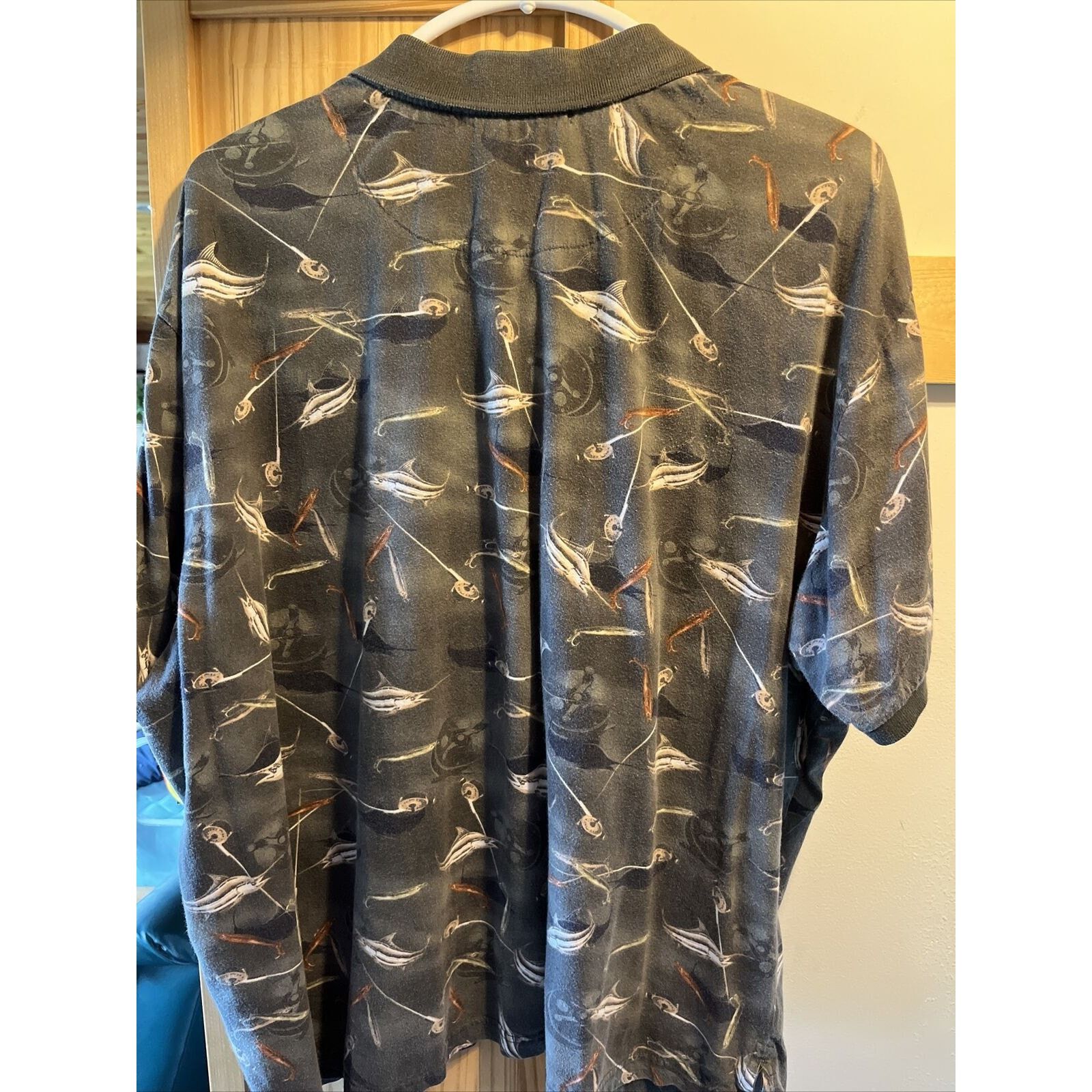 Other Knightsbridge Shirt Men Polo Gray Shirt XL Fishing Swordfish Size US XL / EU 56 / 4 - 6 Thumbnail