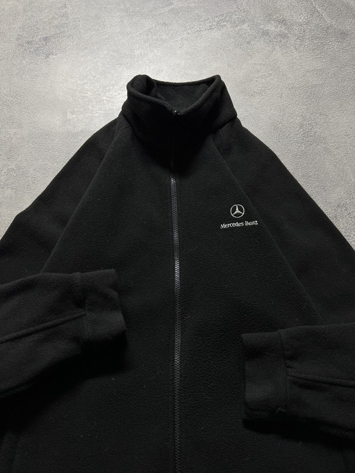 Mercedes-Benz × Vintage Vintage Y2k Mercedes-Benz 🖤 Fleece Zip Sweatshirt Jacket 00s Size US L / EU 52-54 / 3 - 3 Thumbnail