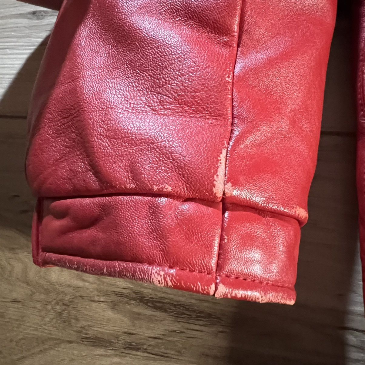 Supreme Supreme FW05 Leather Down Puffer Jacket Red Fur Trim Vintage Size US M / EU 48-50 / 2 - 19 Thumbnail
